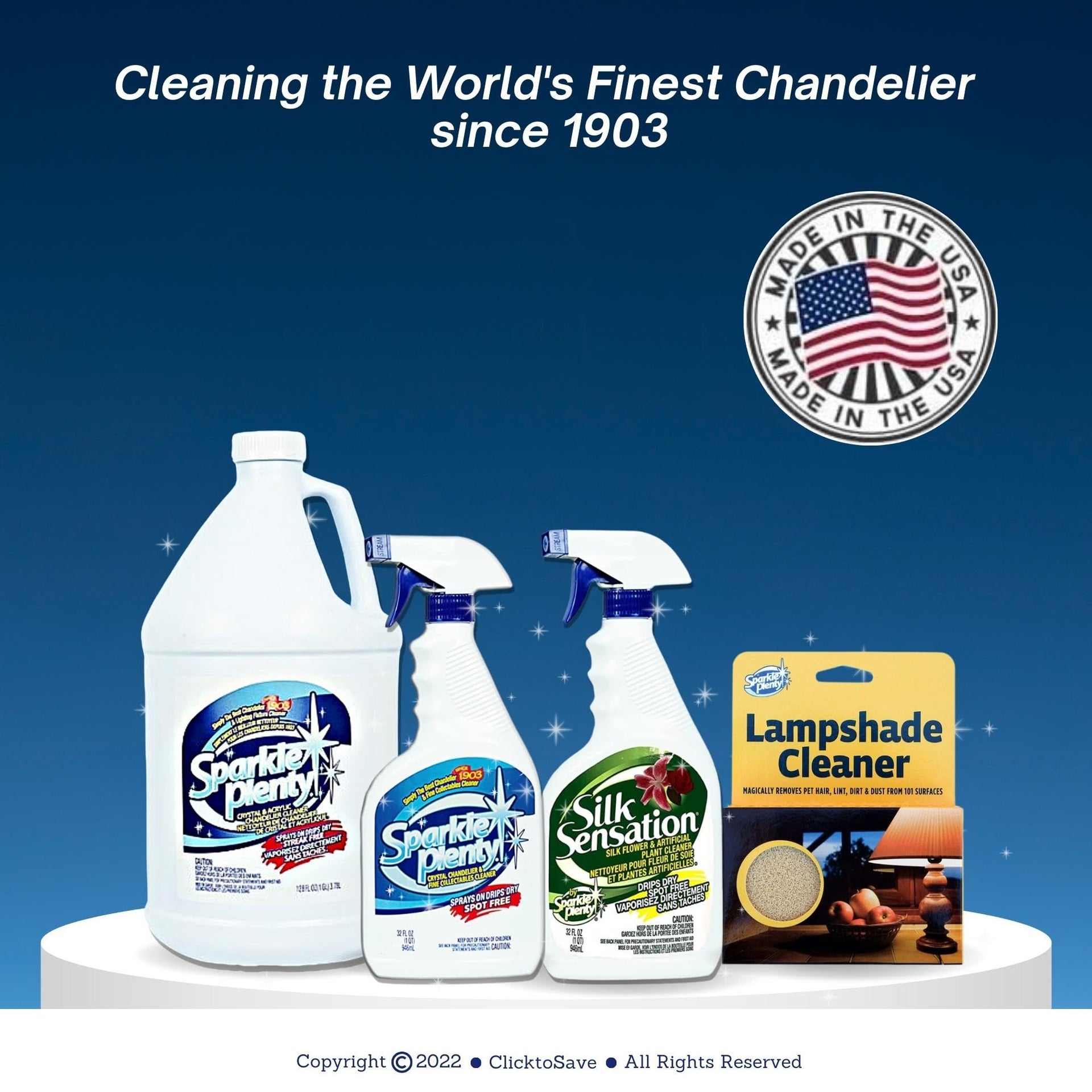 Sparkle Plenty Chandelier Cleaner Drip Dry Spray No Wipe (64 Fl Oz)