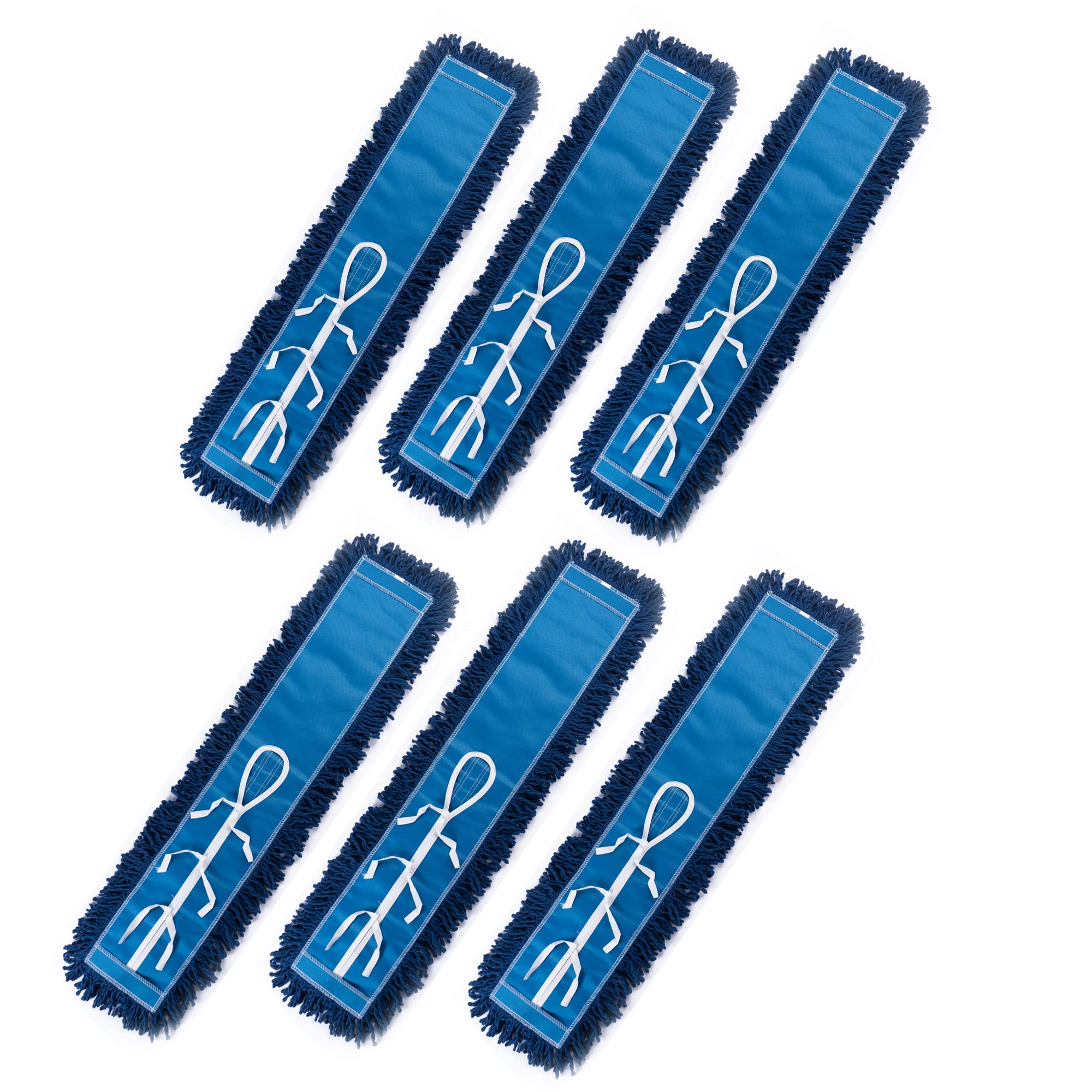 Matthew Cleaning 36'' Industrial Strength Cotton Dust Mop Refill Washable Replacement Heads for Residential & Commercial Use Fit Standard Dust Mop Frames (6 Count) - ModHome Supplies