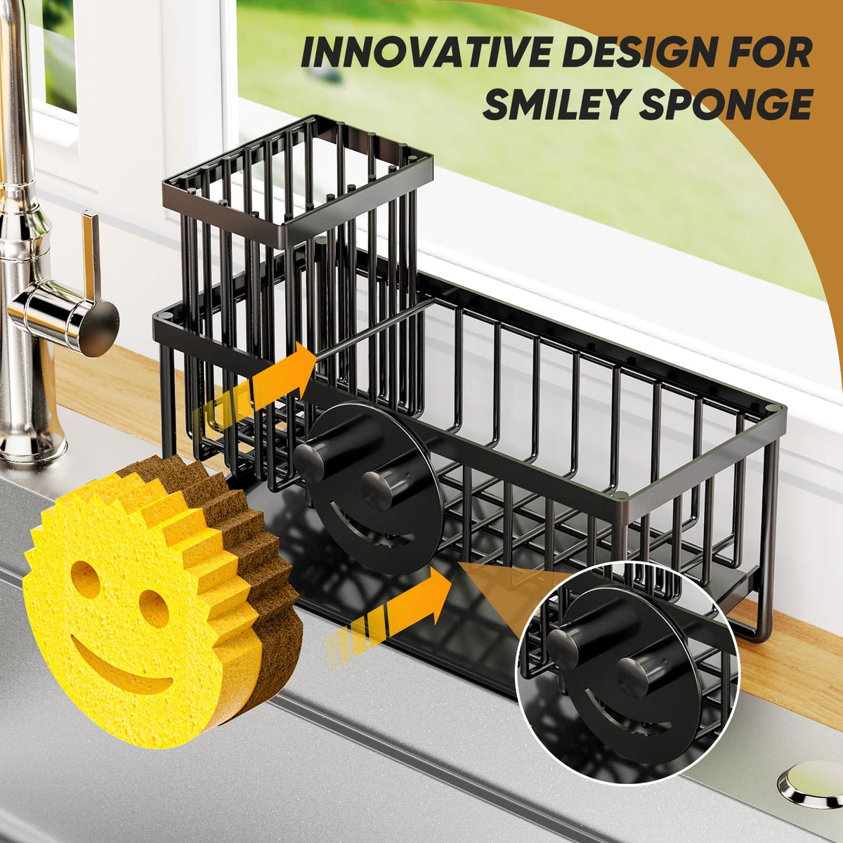 Sponge Holder for Kitchen Sink