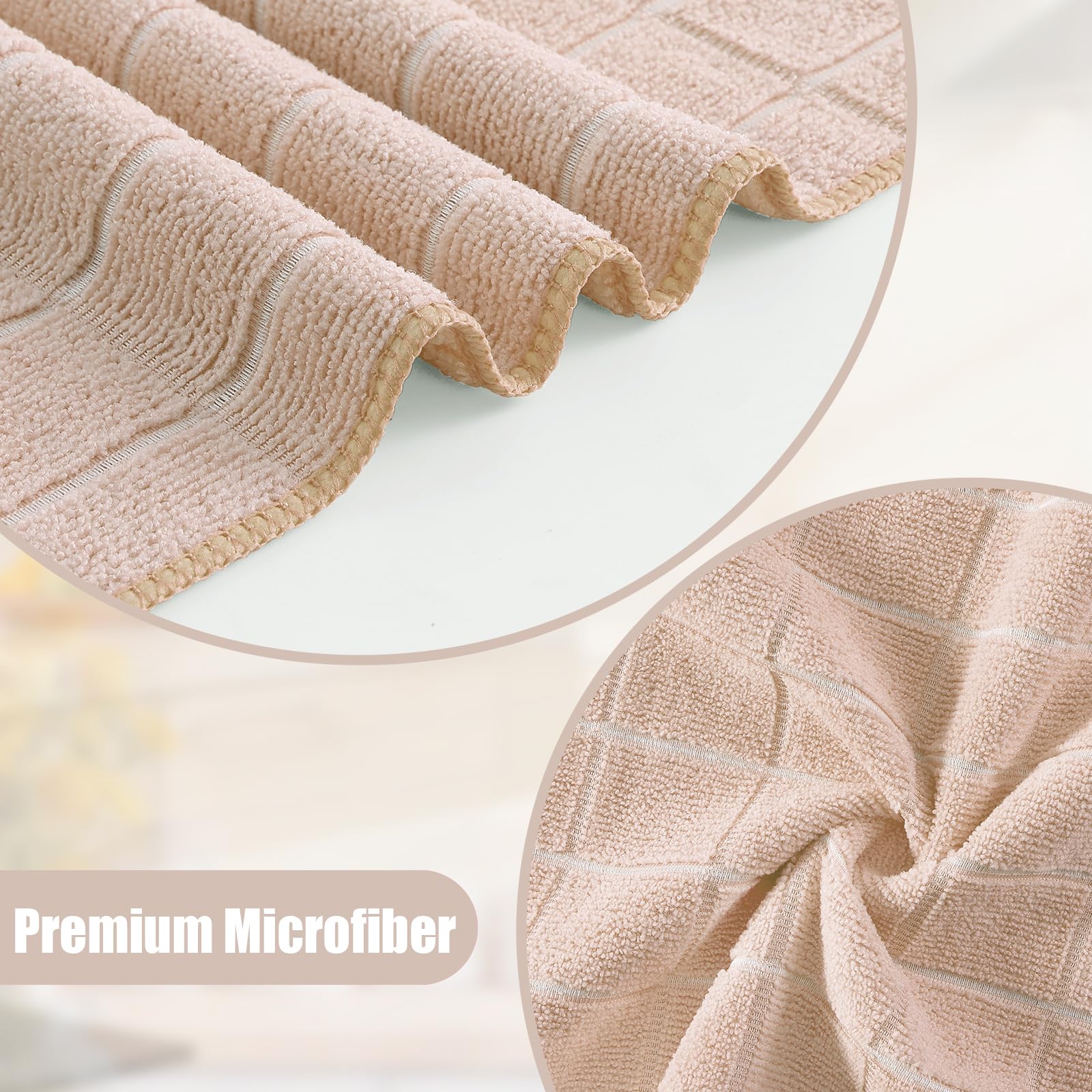 Microfiber Kitchen Towels and Dishcloths Sets (12 Count)
