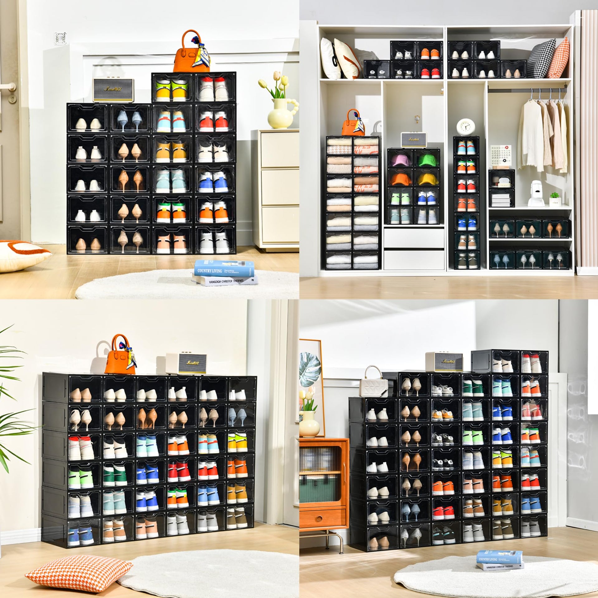 12 Pack Shoe Boxes Organizer (12 Count)