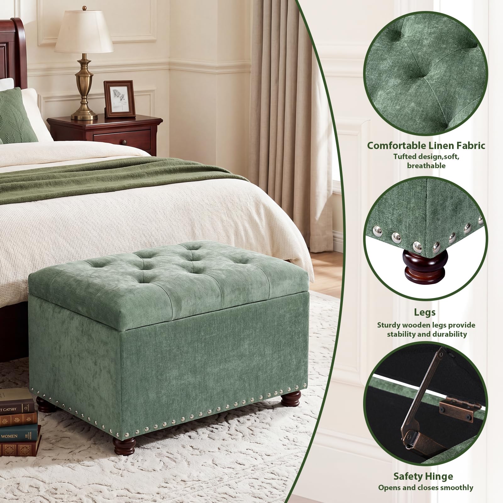24" Storage Ottoman