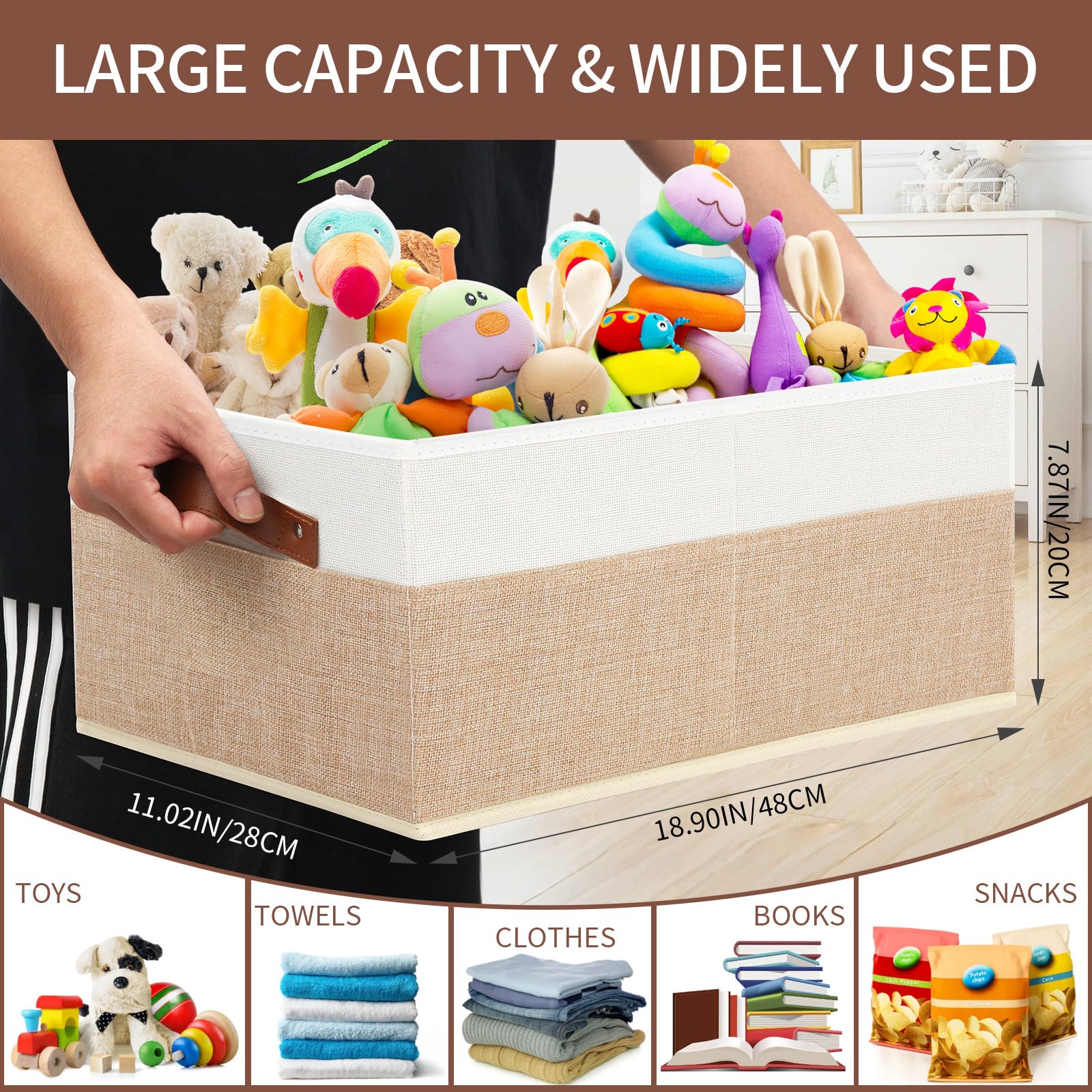 6 Pack Fabric Storage Bins (6 Count)