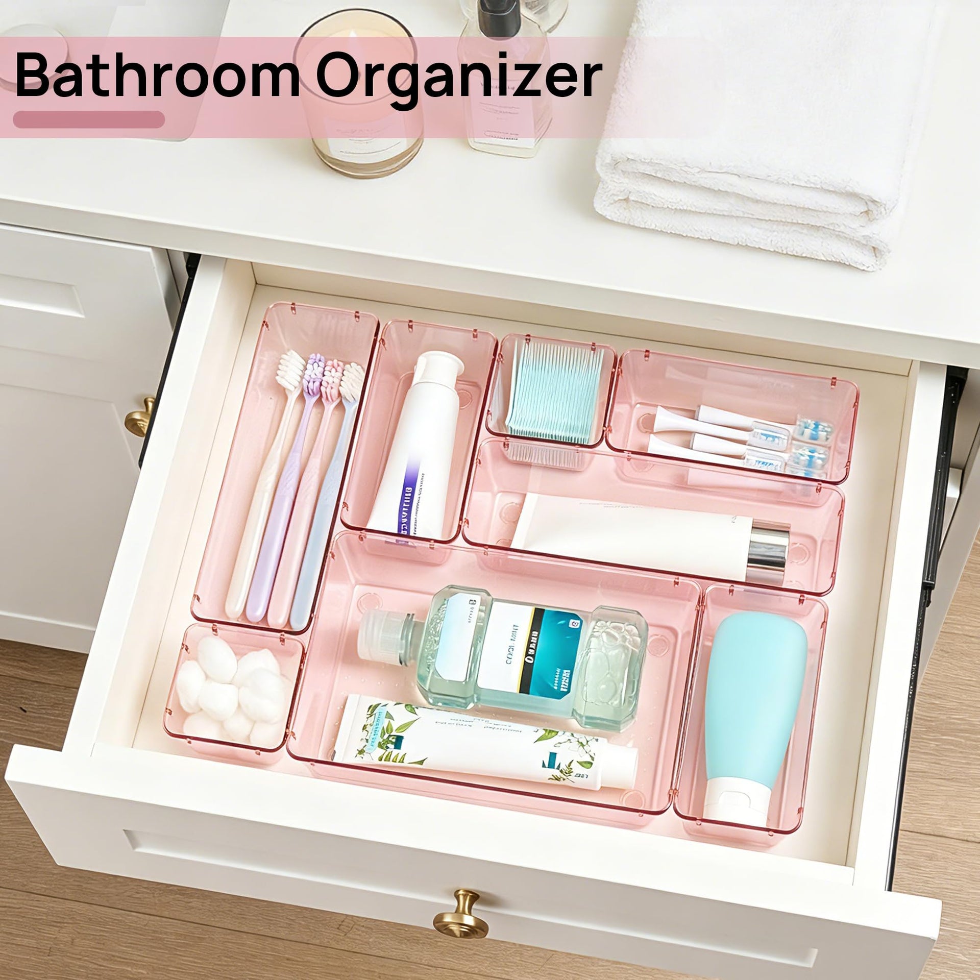 25 Pack Plastic Drawer Organizers with Non (25 Count)