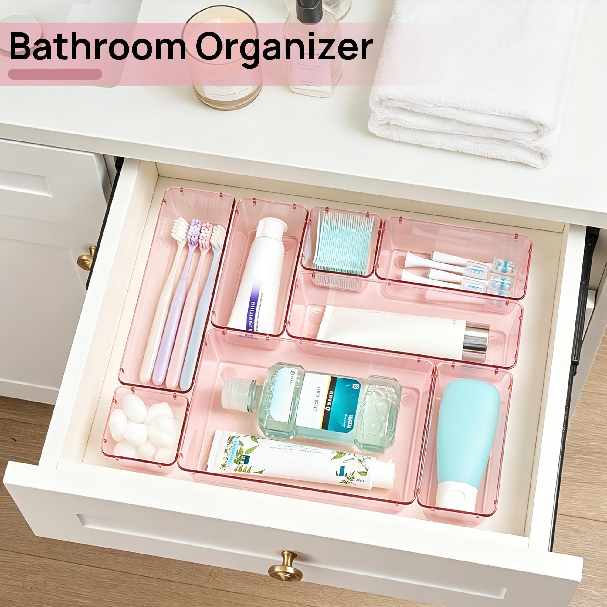 25 Pack Plastic Drawer Organizers with Non (25 Count)