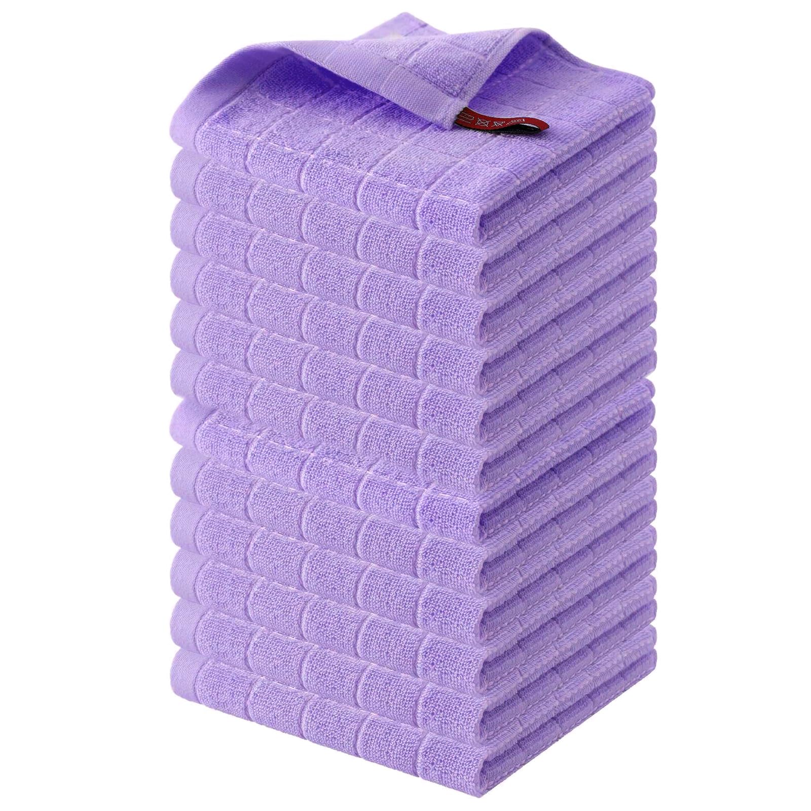 100% Cotton Terry Kitchen Dish Cloths (12 Count)