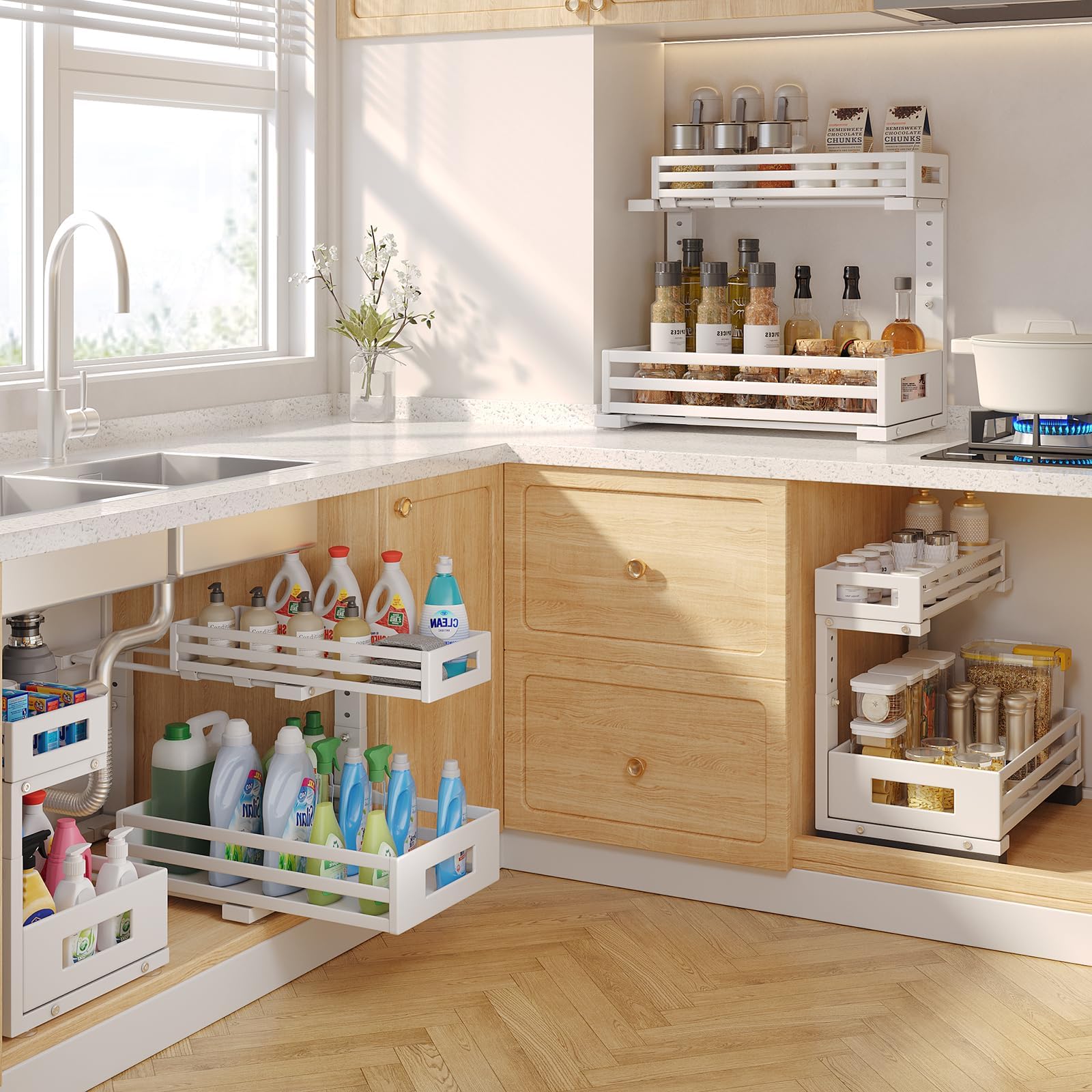 2 Pack Under Sink Organizers and Storage (2 Count)