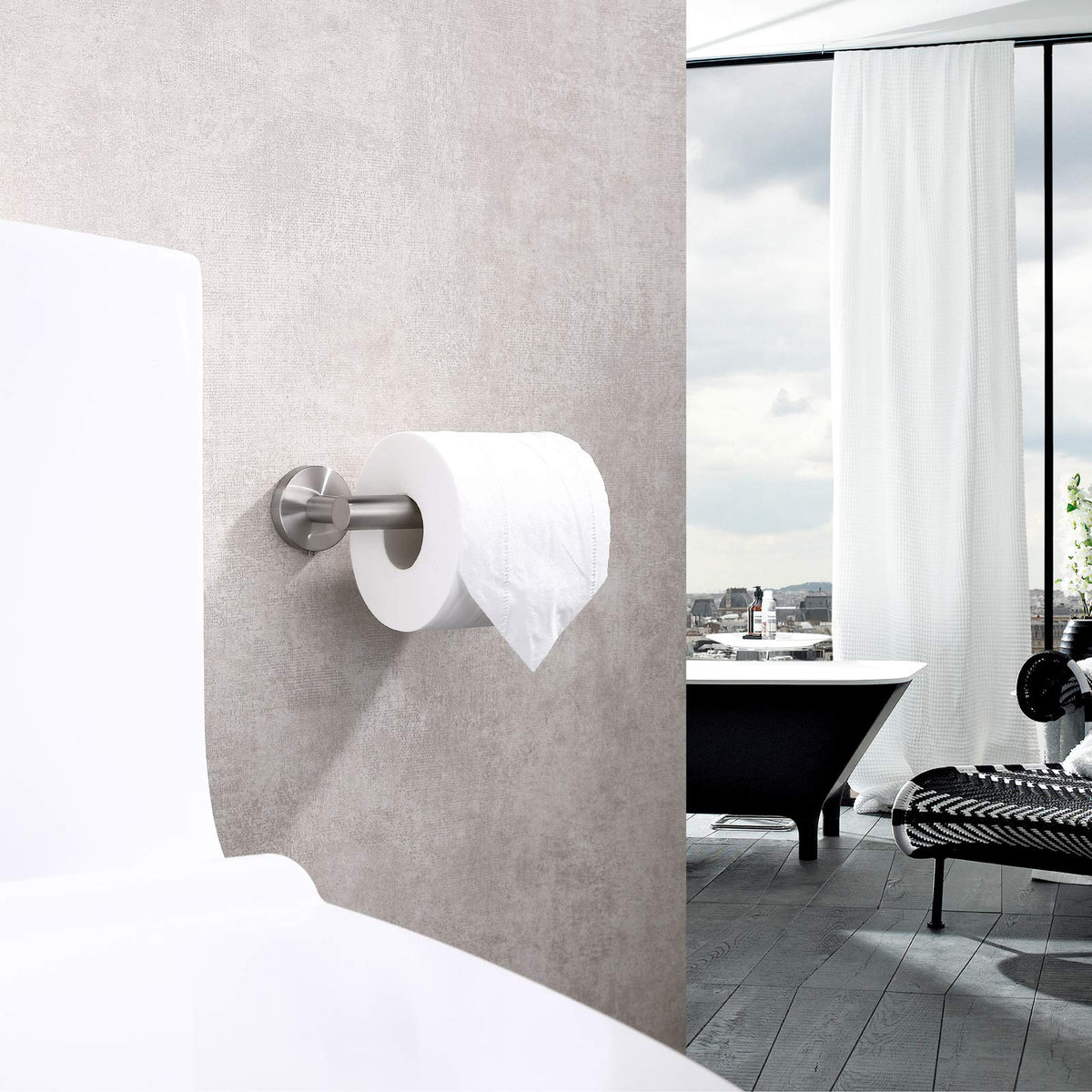 Brushed Nickel Toilet Paper Holder SUS304 Stainless Steel