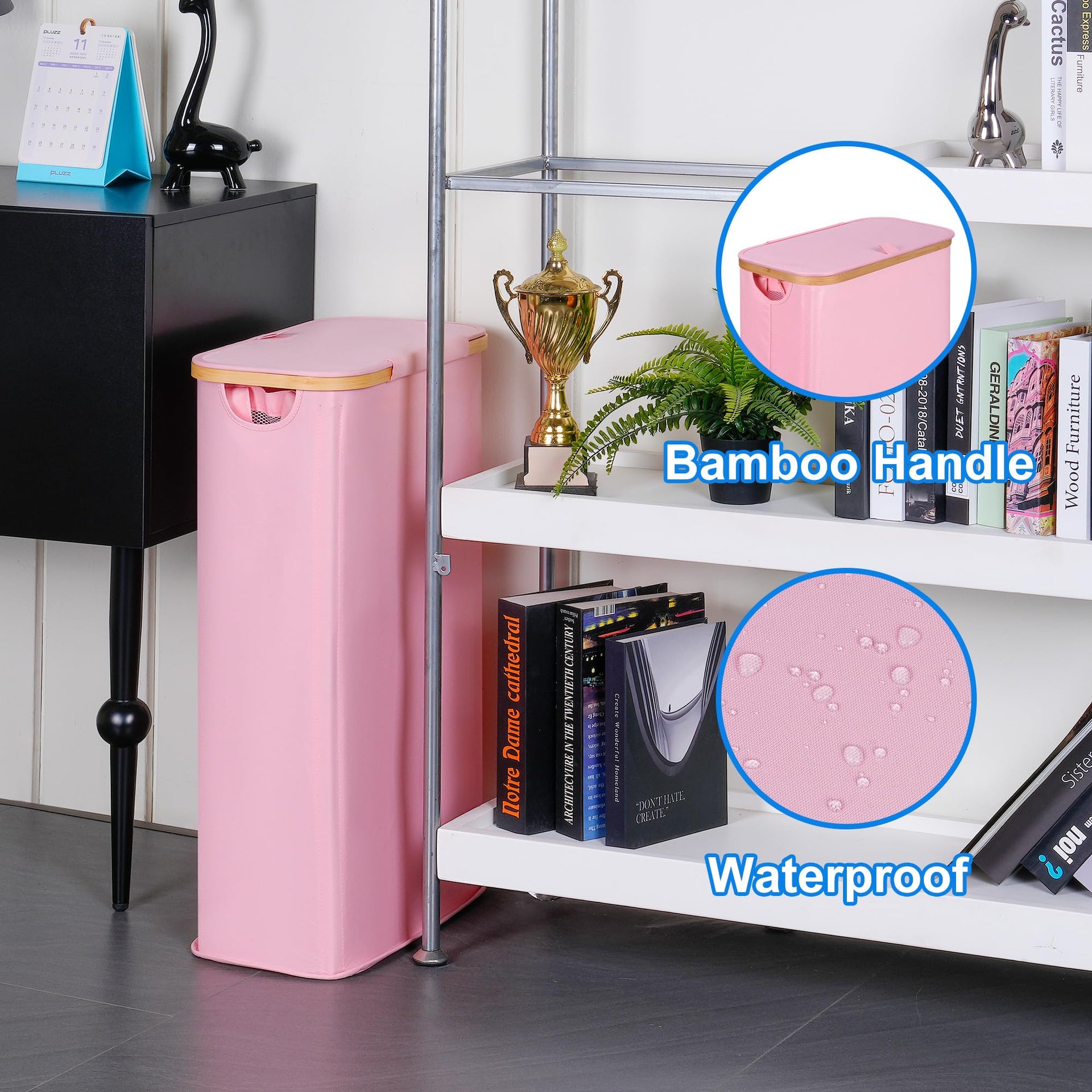 Slim Laundry Basket with Lid
