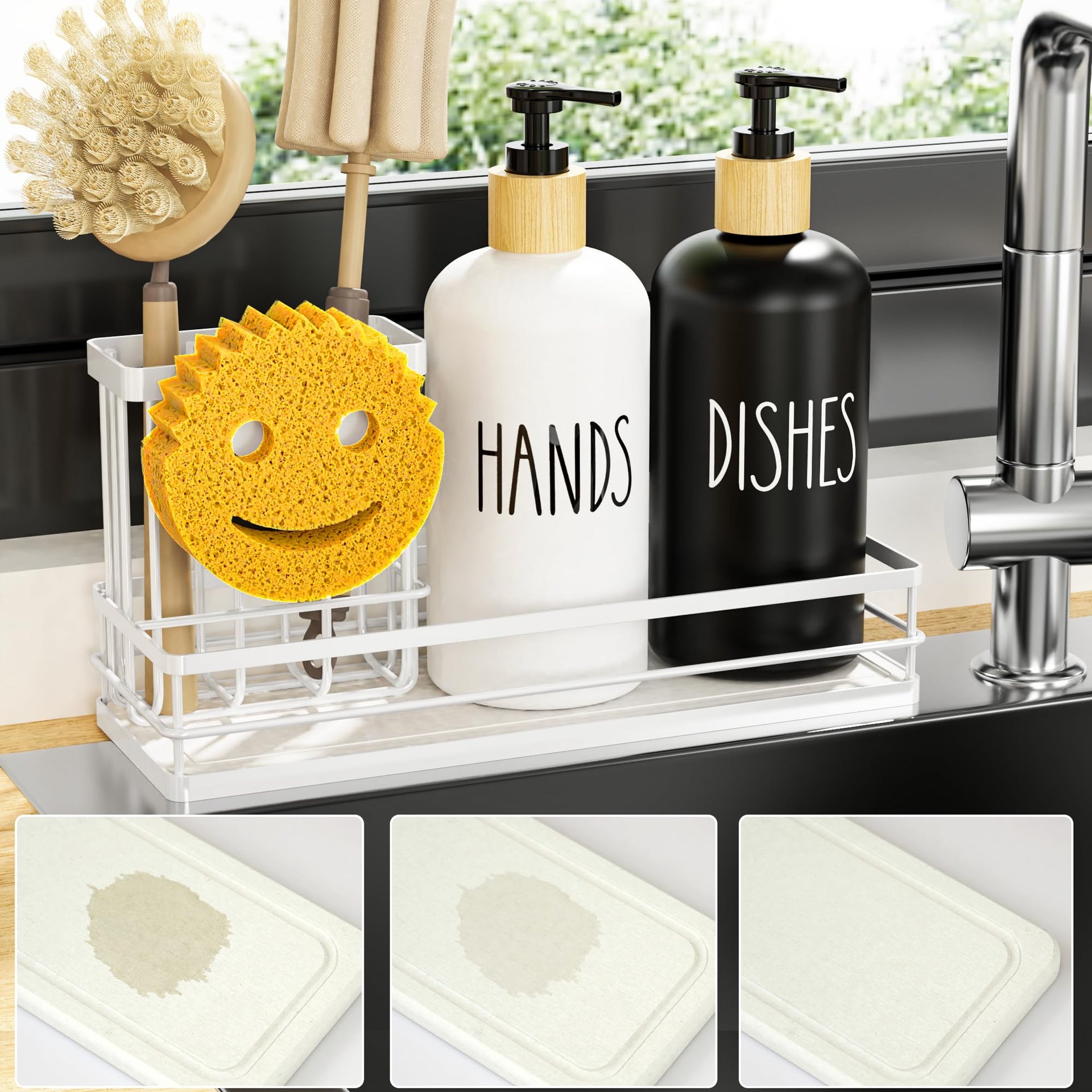 Kitchen Dish Soap Dispenser Set