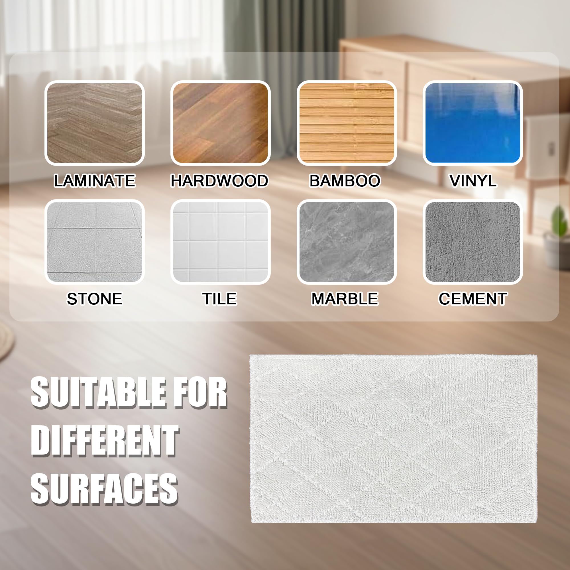 Light 'N' Easy Steam Mop Pads Replacement Reusable for S3601 S3101 S7326 7688ANB 7688ANW Floor Microfiber Cleaning Cloths