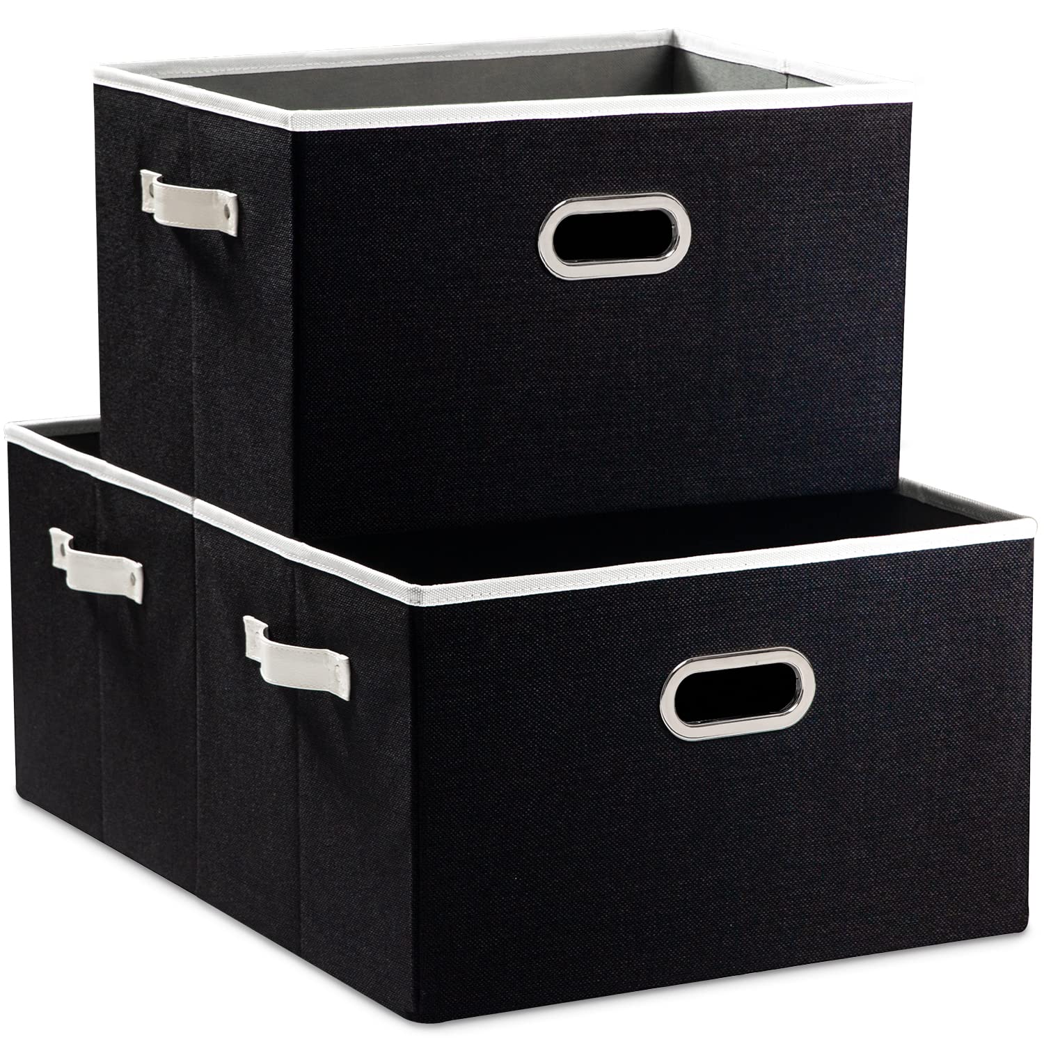 Larger Collapsible Storage Bins for Closet [3 (3 Count)