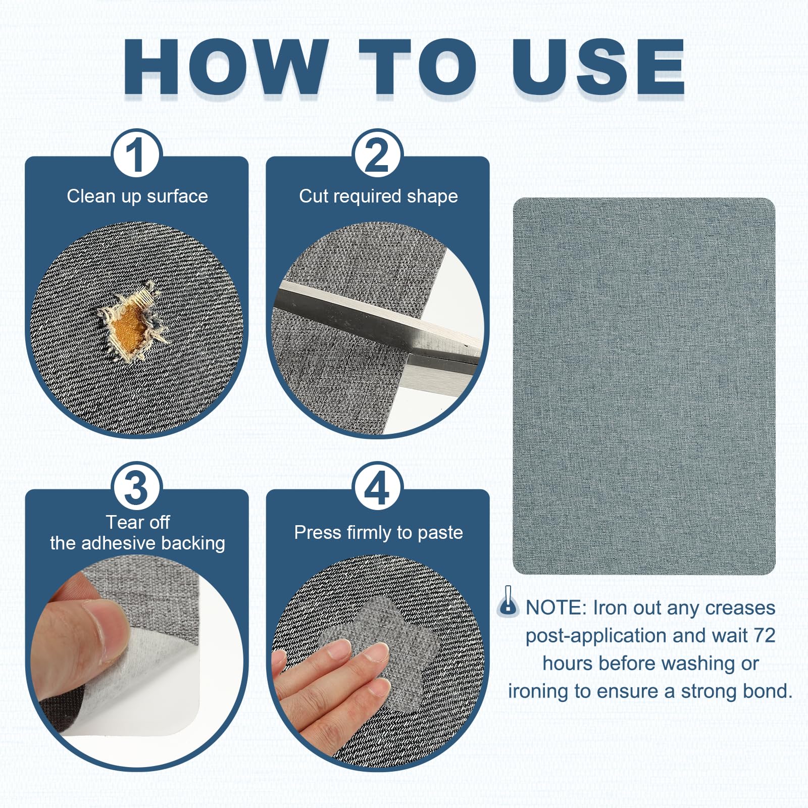 8x11 Inch Linen Repair Patches (2 Count)