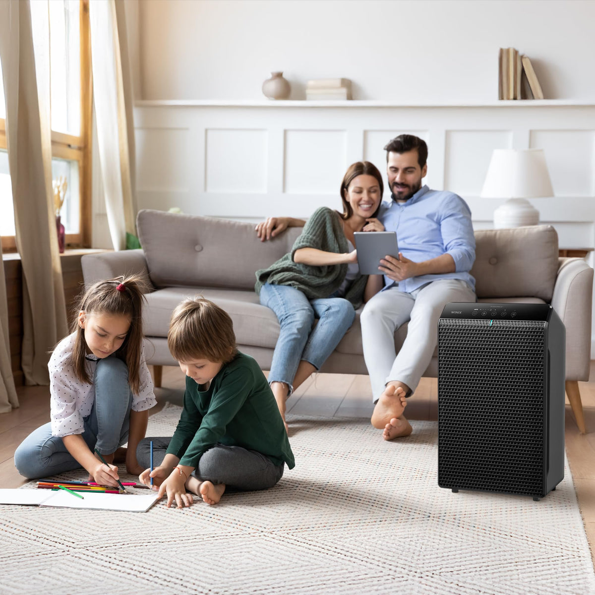 5520 Air Purifier for Home Large Room Up to 1882 Ft² in 1 Hr With Air Quality Monitor