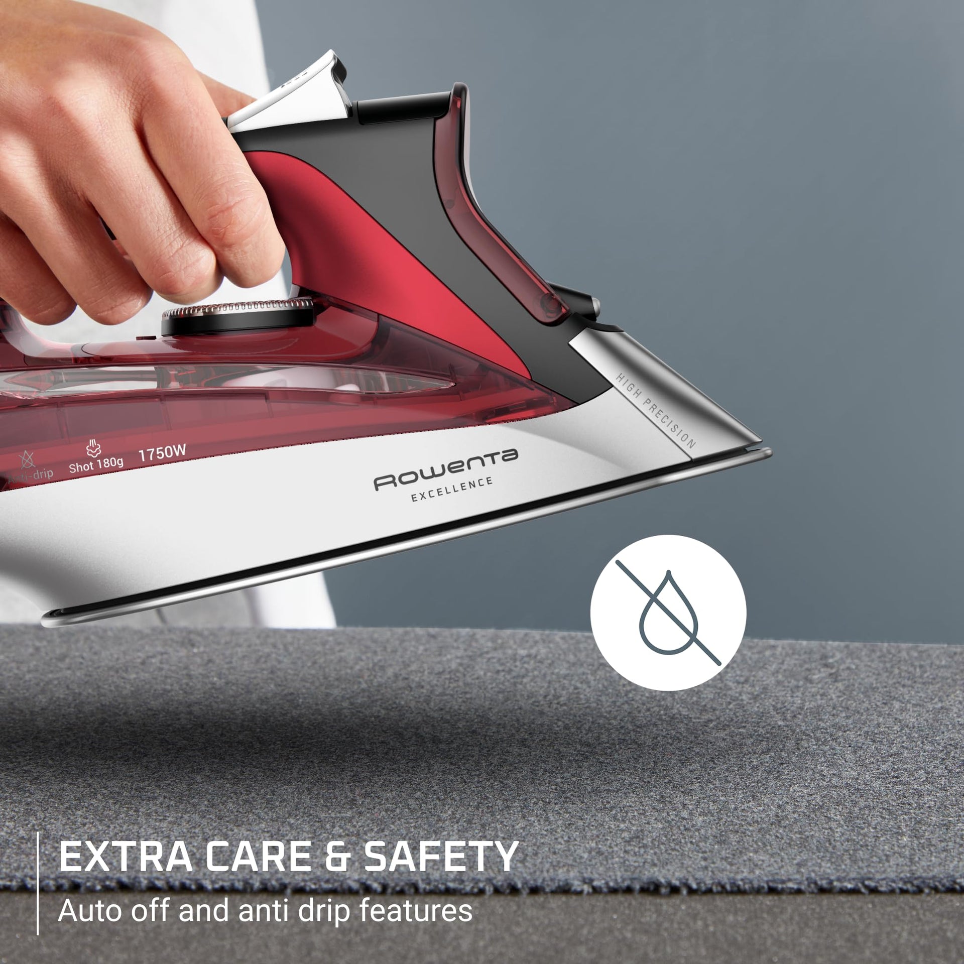 Iron Focus Excellence Stainless Steel Soleplate Steam Iron for Clothes