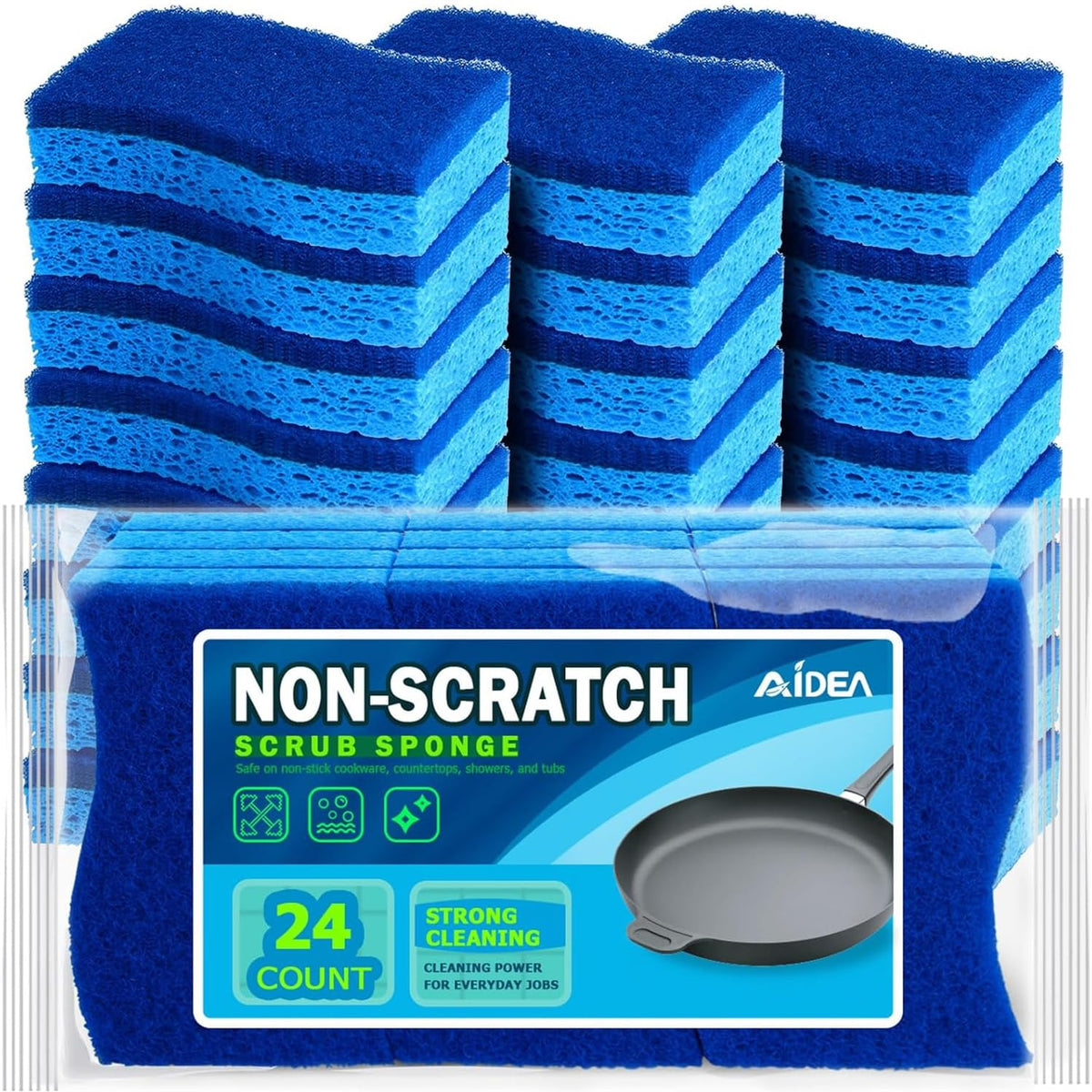 Non Scratch Scrub Sponge (24 Count)