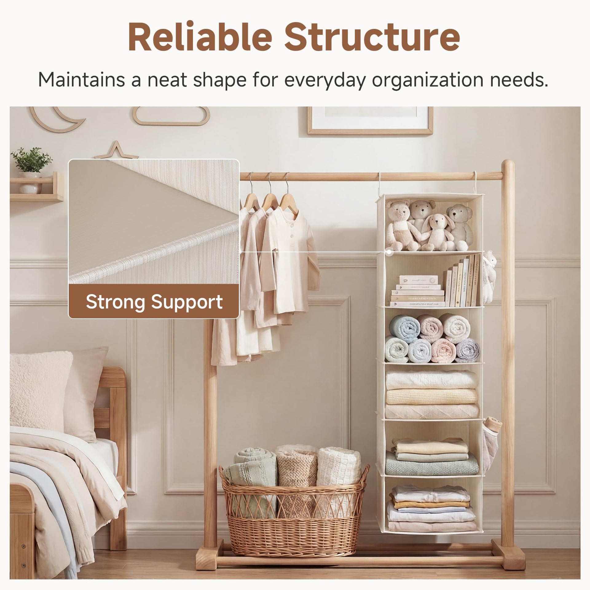 6 Shelf Hanging Closet Organizer