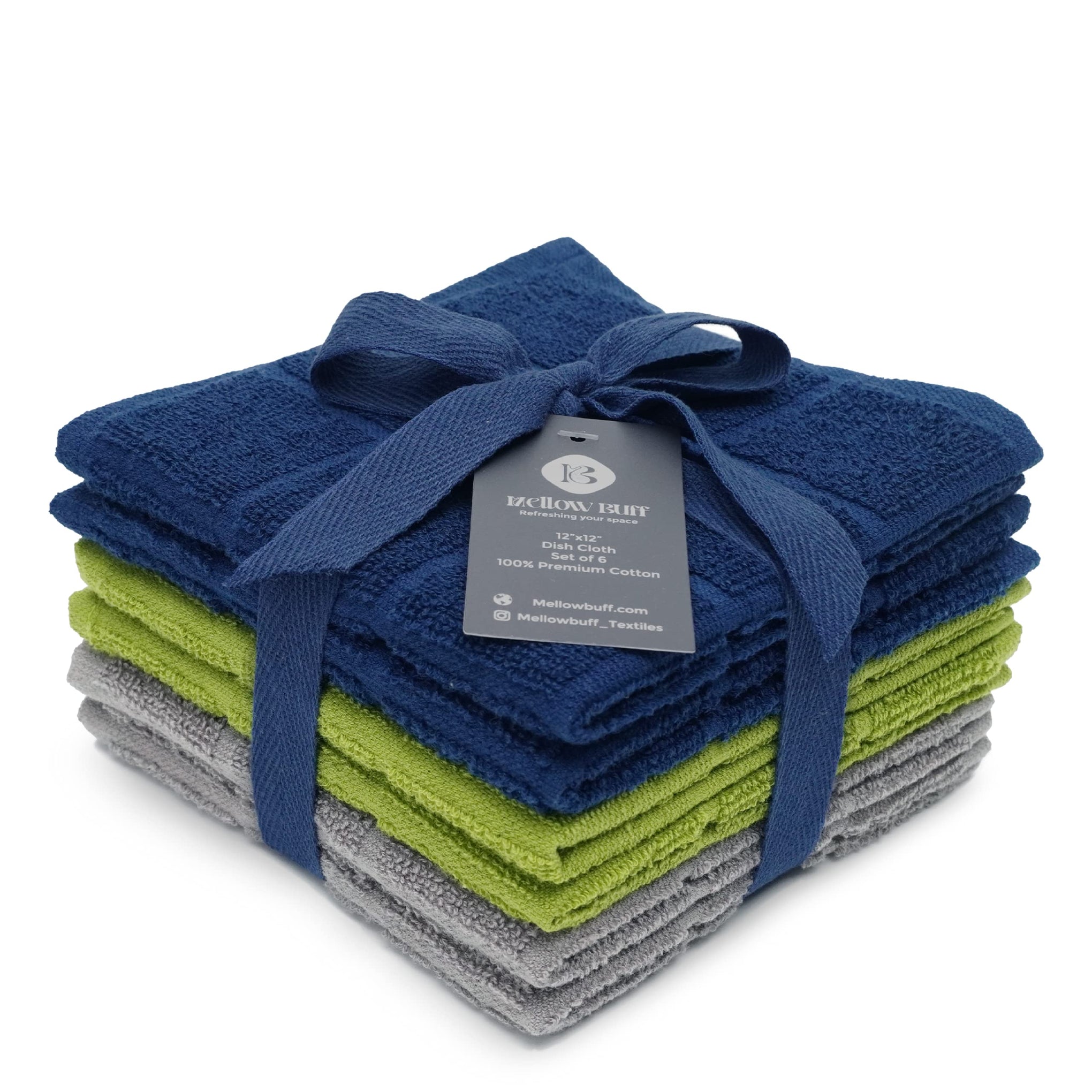 100% Cotton Terry Dish Cloth & Dish Towel (6 Count)