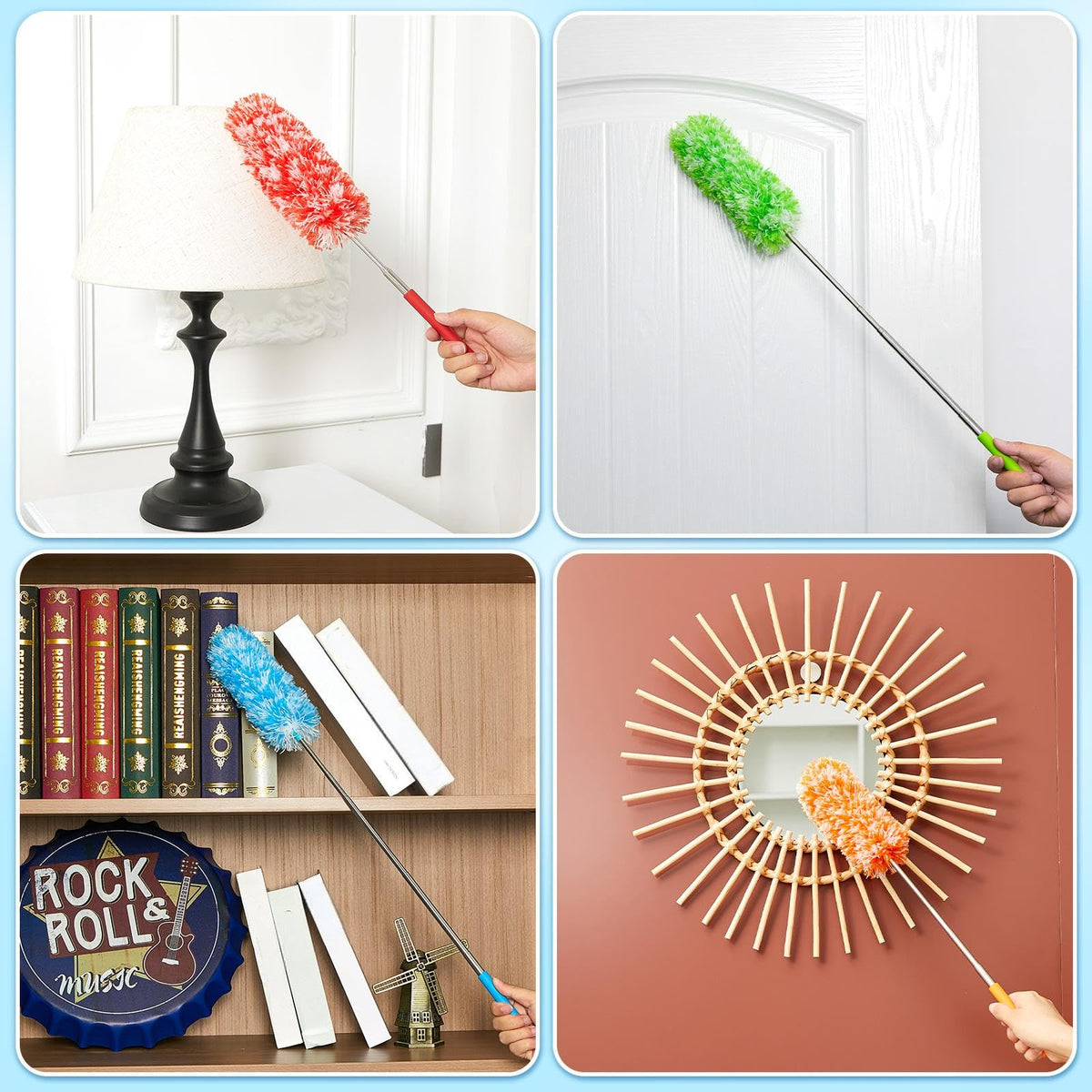 24 Pcs Microfiber Feather Duster for Cleaning