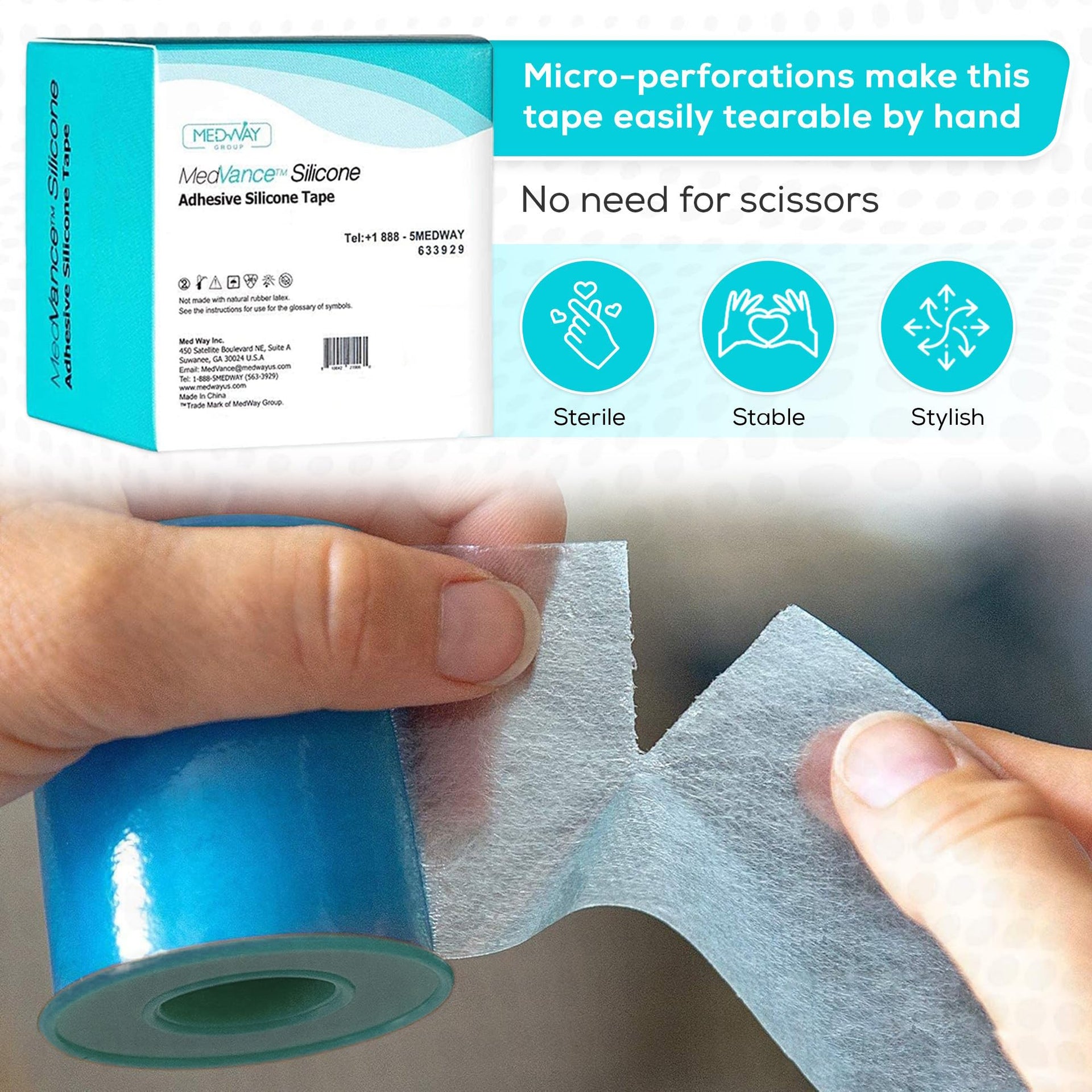 Silicone Adhesive Medical Tape (3 Count)
