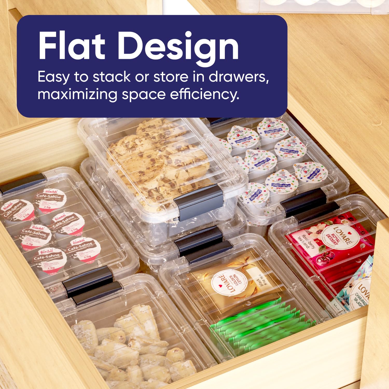 0.7 Quart Mini Clear Plastic Storage Container with Lid (12 Count)
