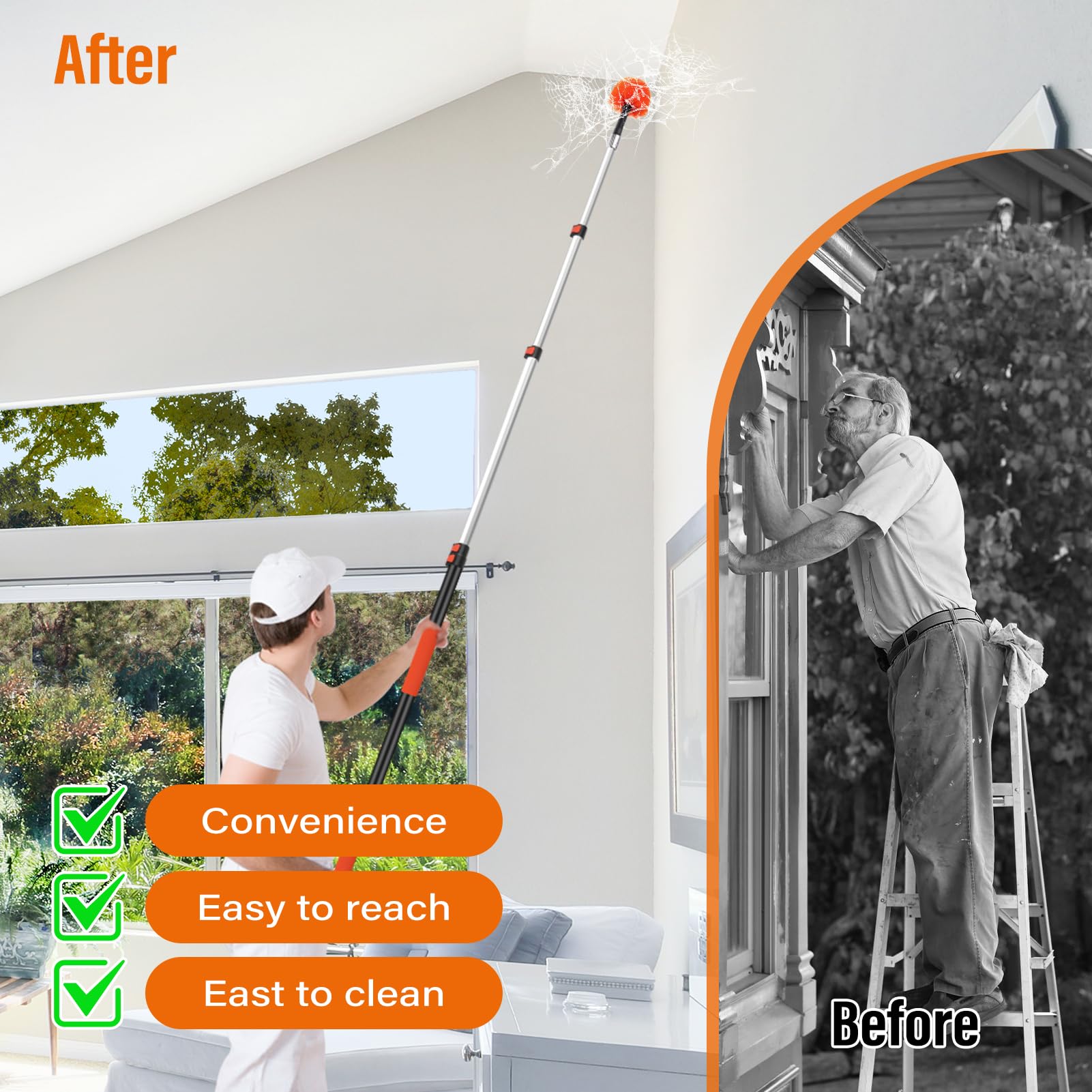 26 FT Cobweb Duster with Extension Pole