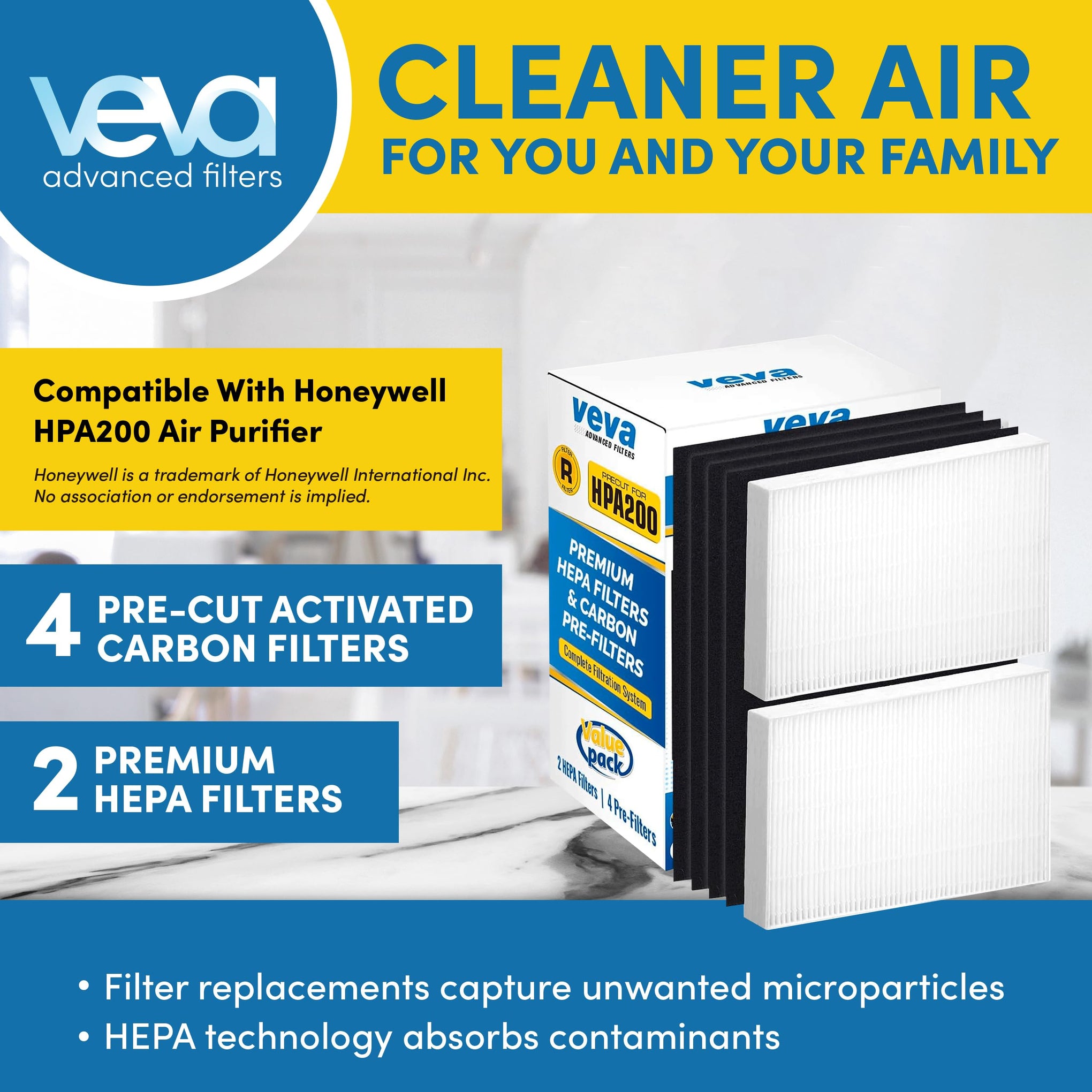 HPA200 Replacement Filters for Honeywell Air Purifier