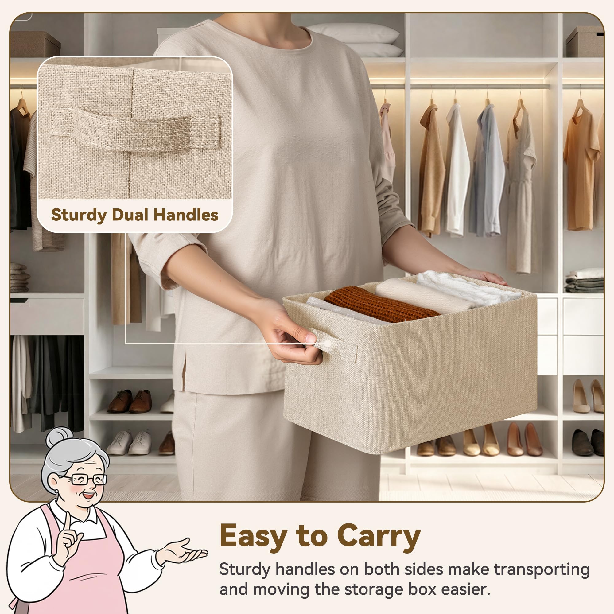 Storage Bins for Closet (2 Count)