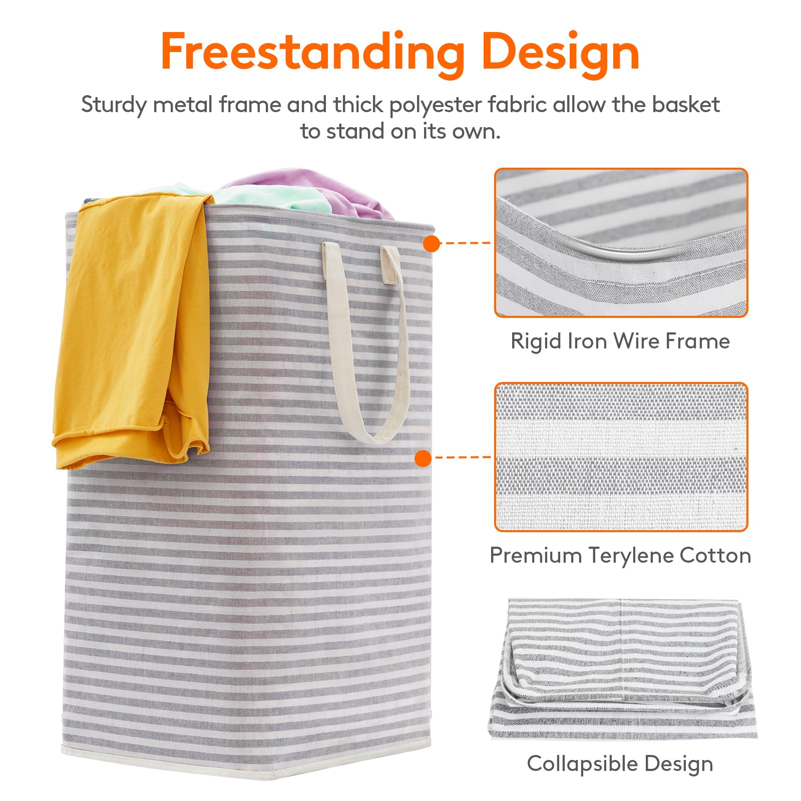 2 Pack Laundry Basket 80L Each (2 Count)