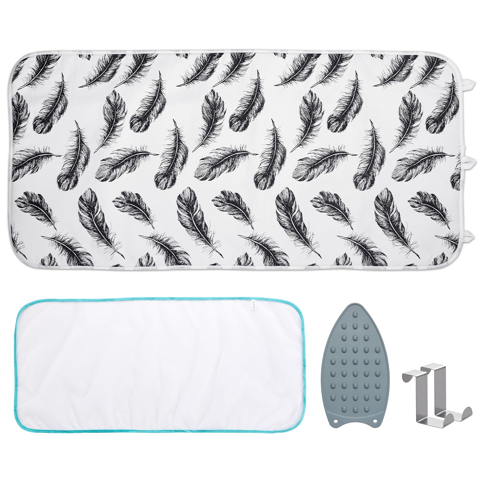 Ironing Mat Portable Ironing Pad 39.4 x 18.9 inch Table Top Iron Board 5 in 1 Travel Iron Blanket for Washer