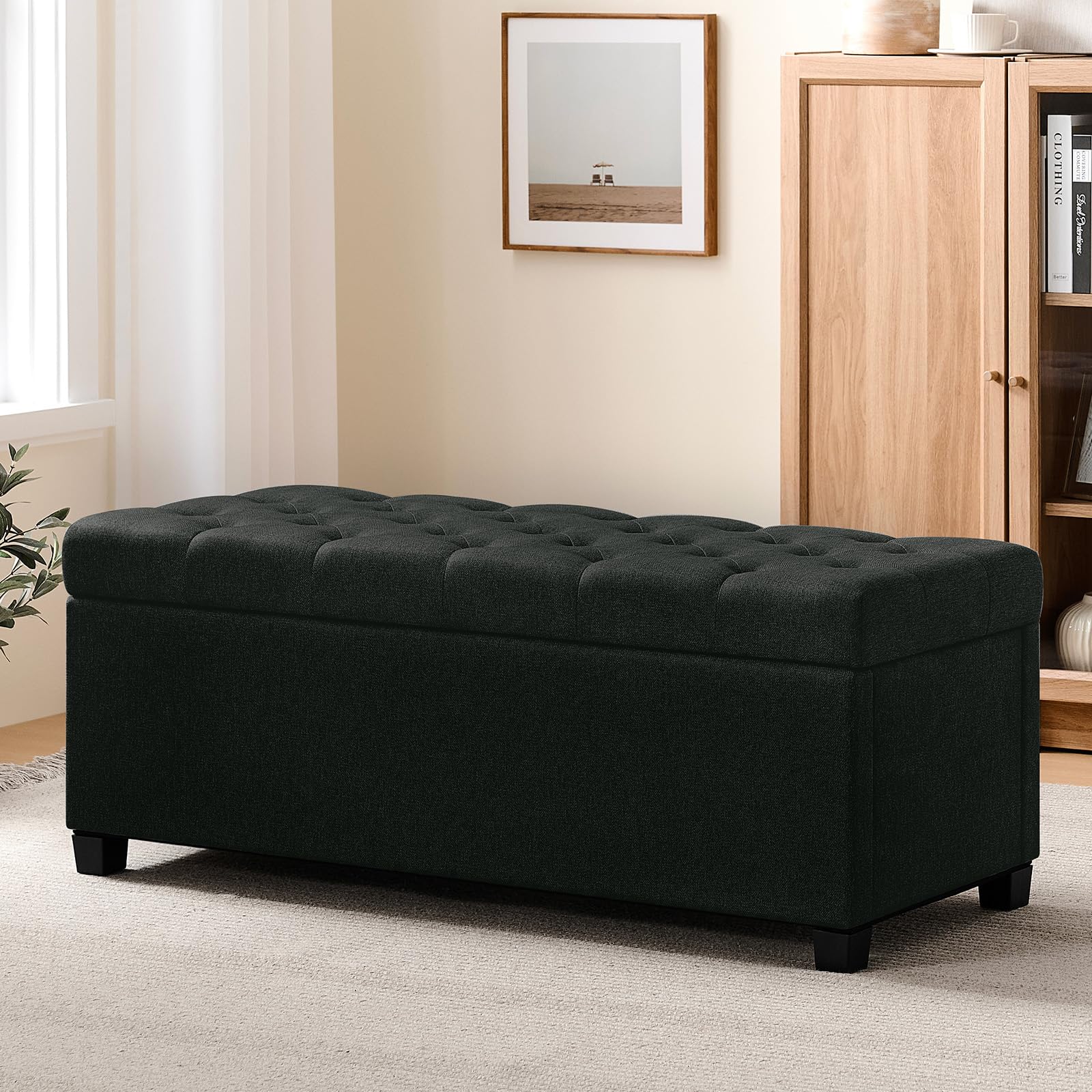 Storage Ottoman Bench for Bedroom