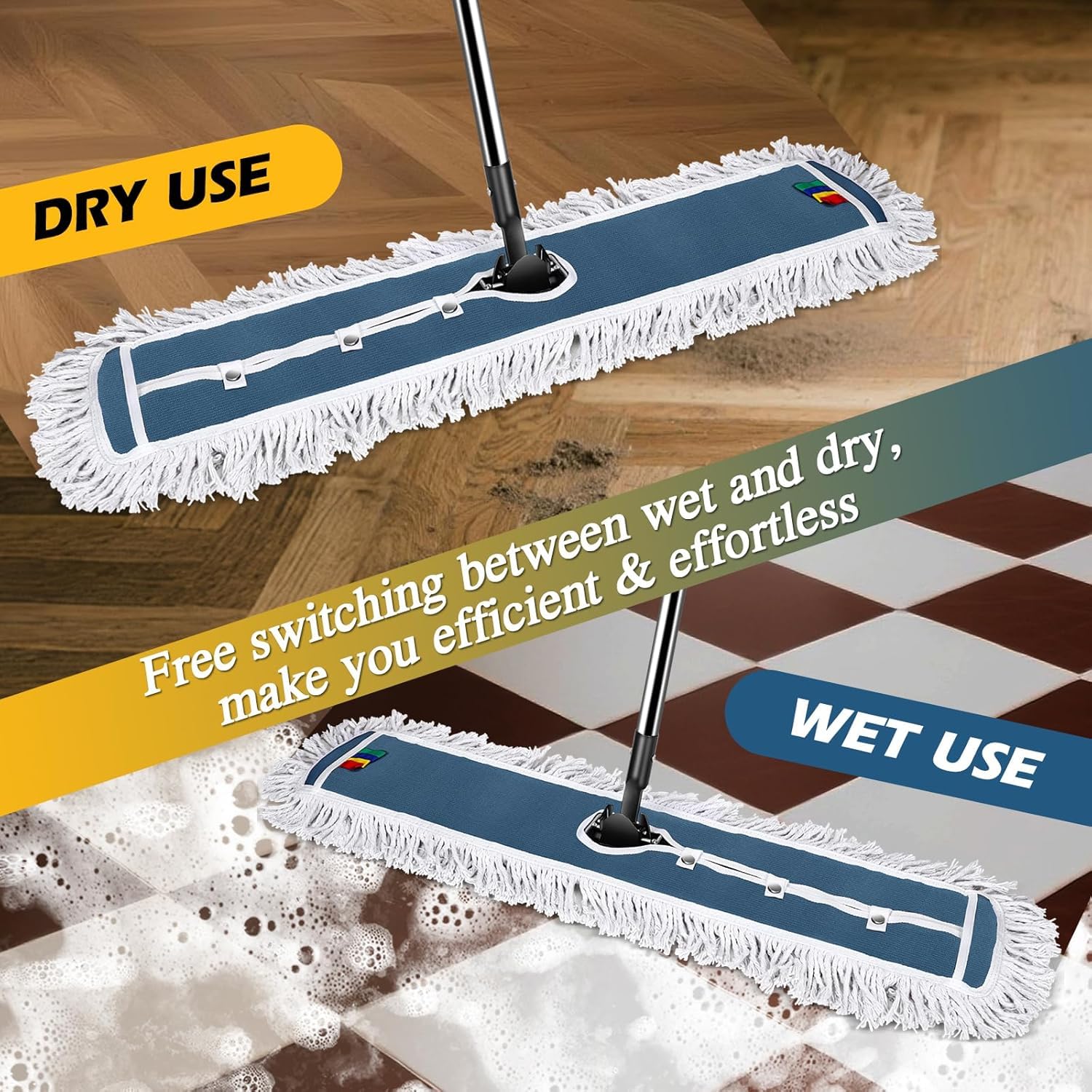 42" Replacement Microfibre Mop Pads for Commercial Dust Mop