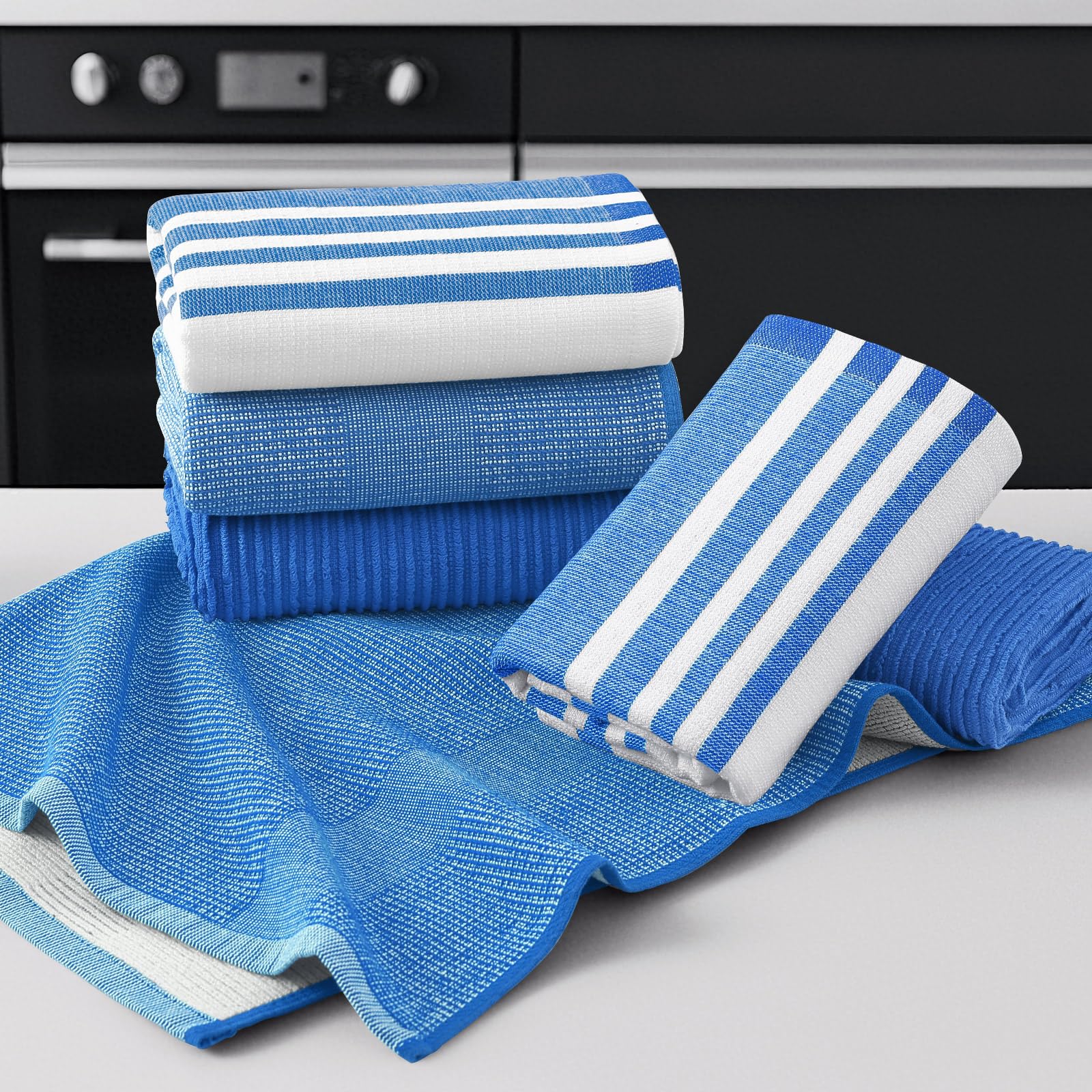 Cotton 380 GSM Premium Kitchen Towels (6 Count)