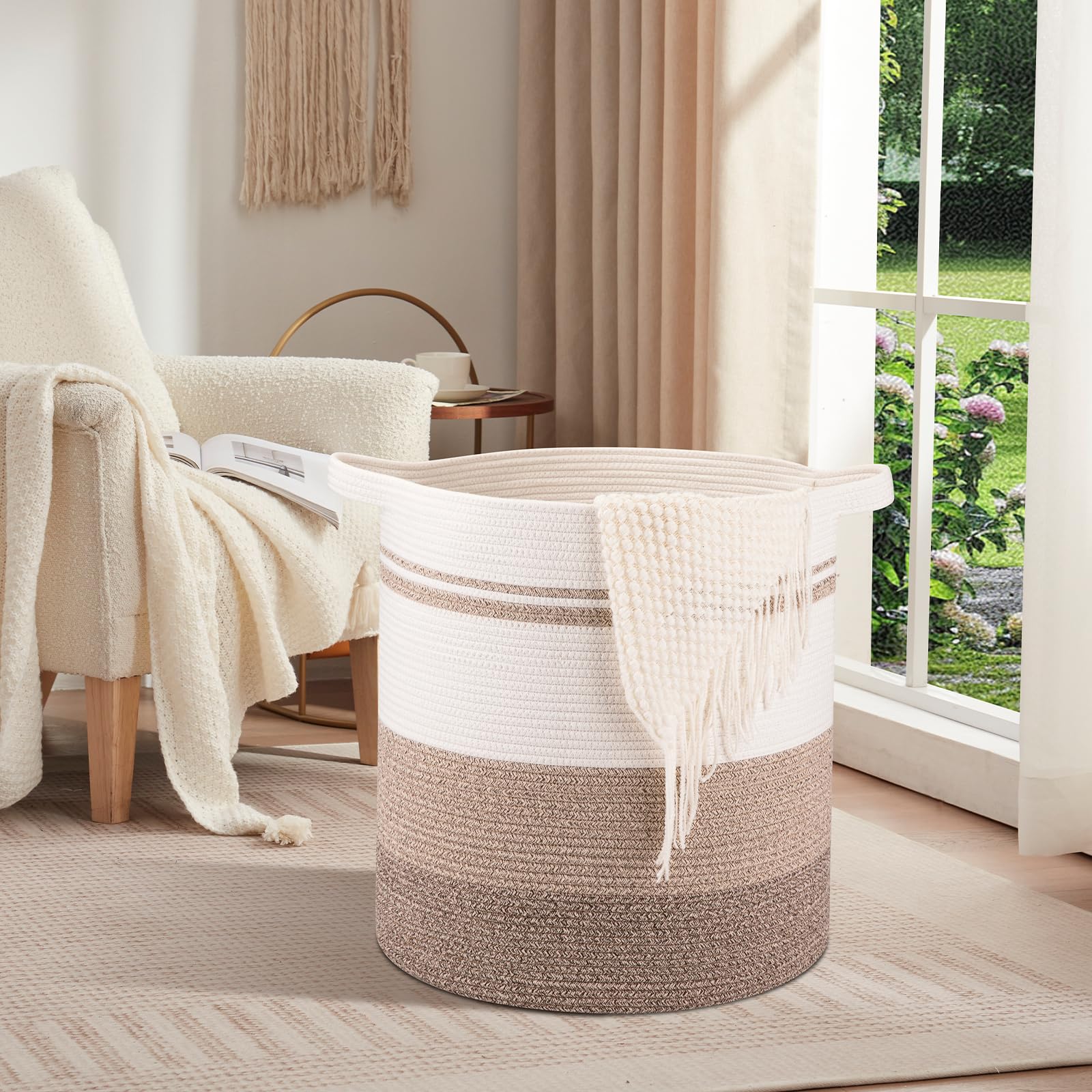 120L Laundry Baskets Hamper with Handles