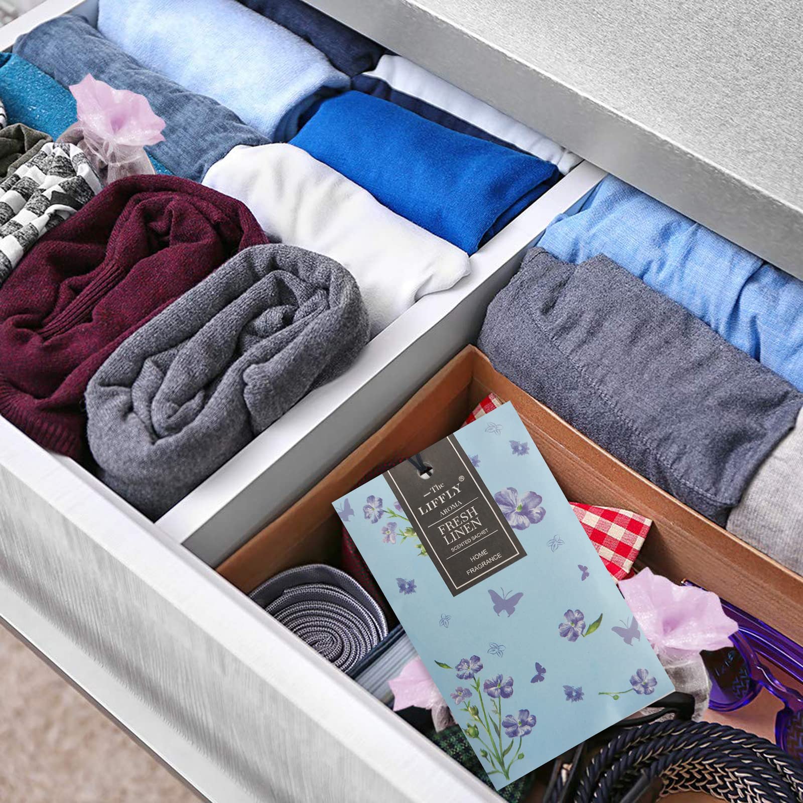 14 PCS Fresh Linen Scented Sachets Bags for Drawers and Closets Home Fragrance Gift