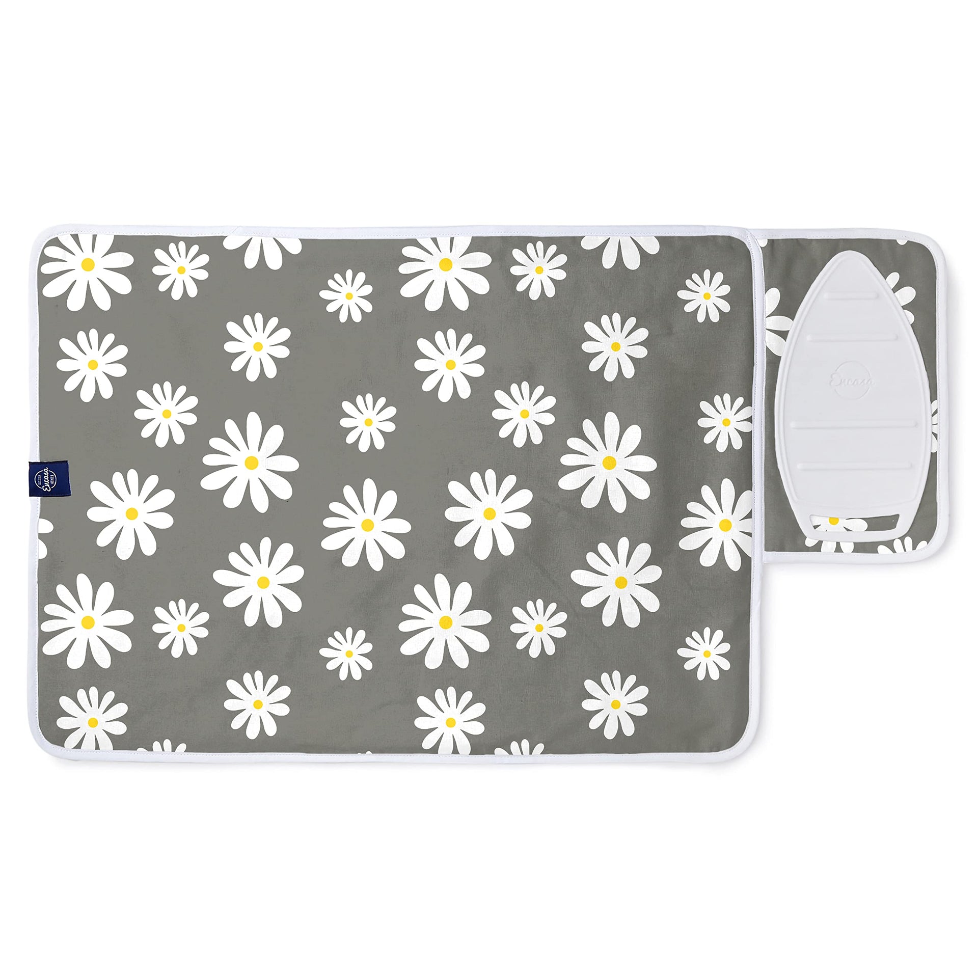 Ironing Mat Heat Resistant Pad 28"x20" Daisy Grey
