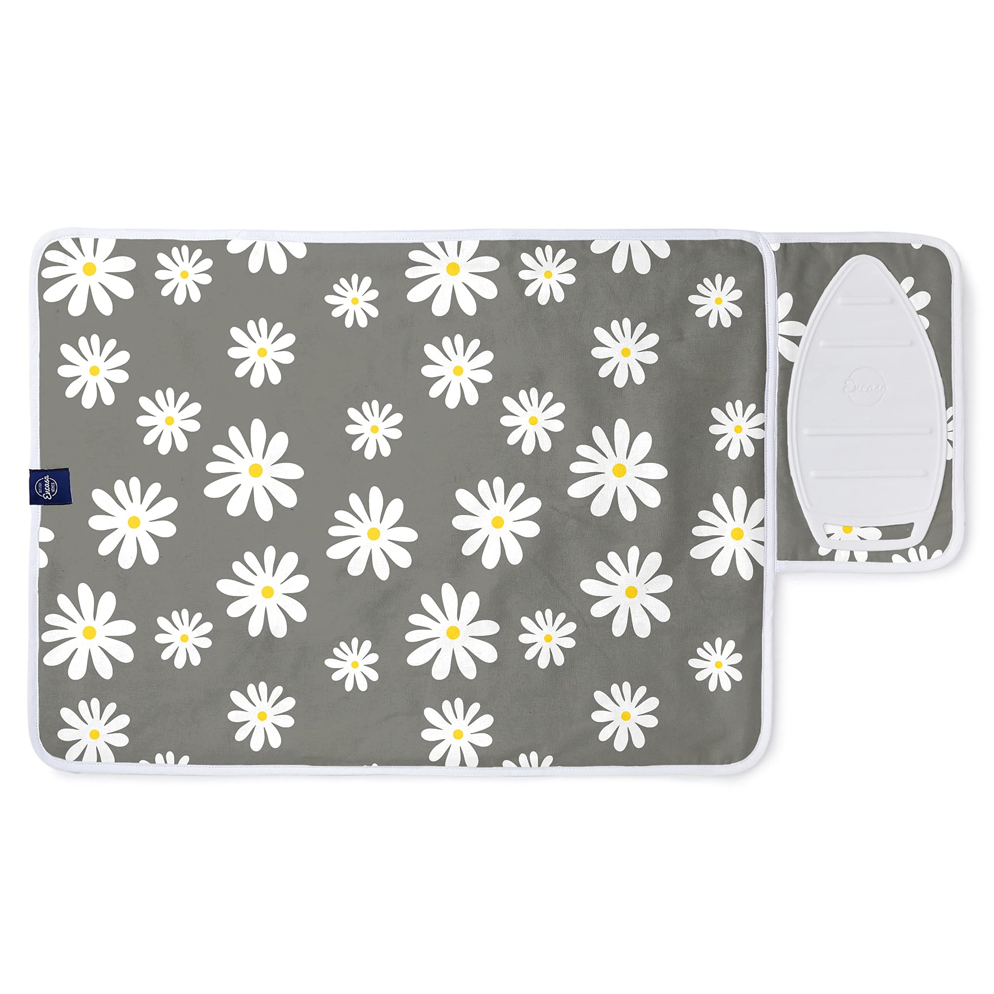 Ironing Mat Heat Resistant Pad 28"x20" Daisy Grey