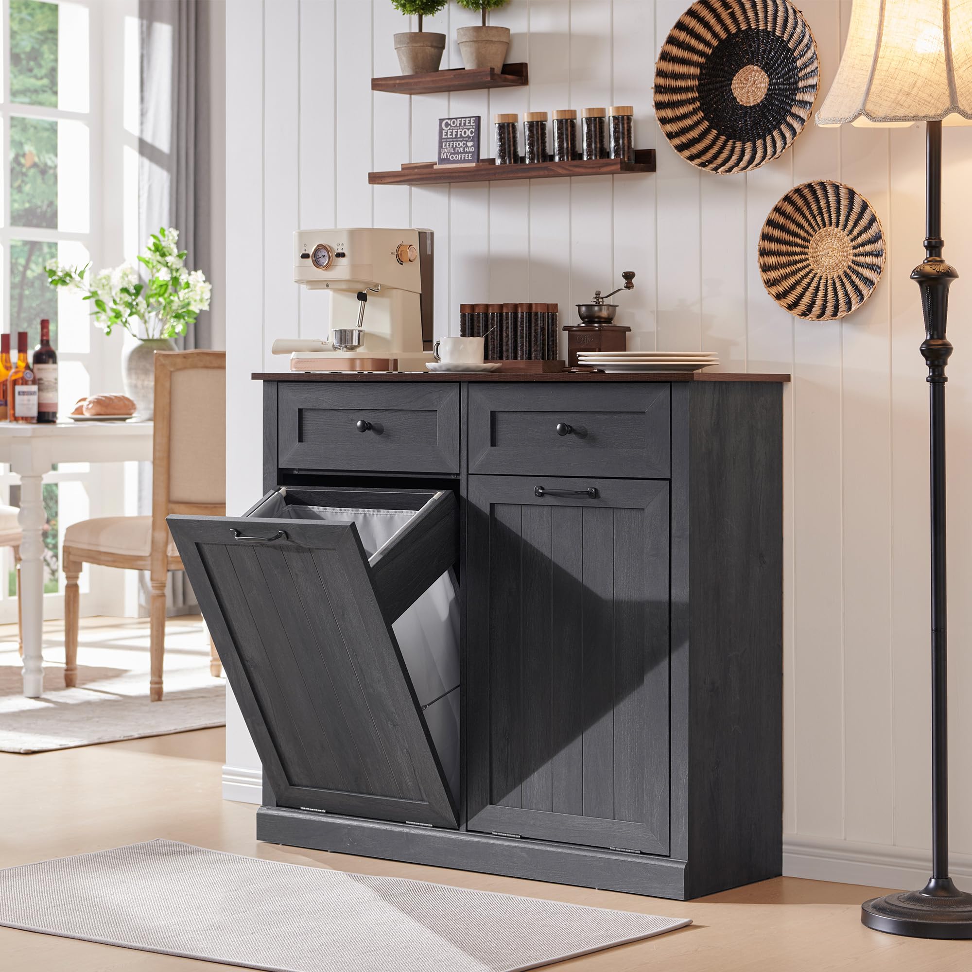 Double Tilt Out Laundry Hamper Cabinet