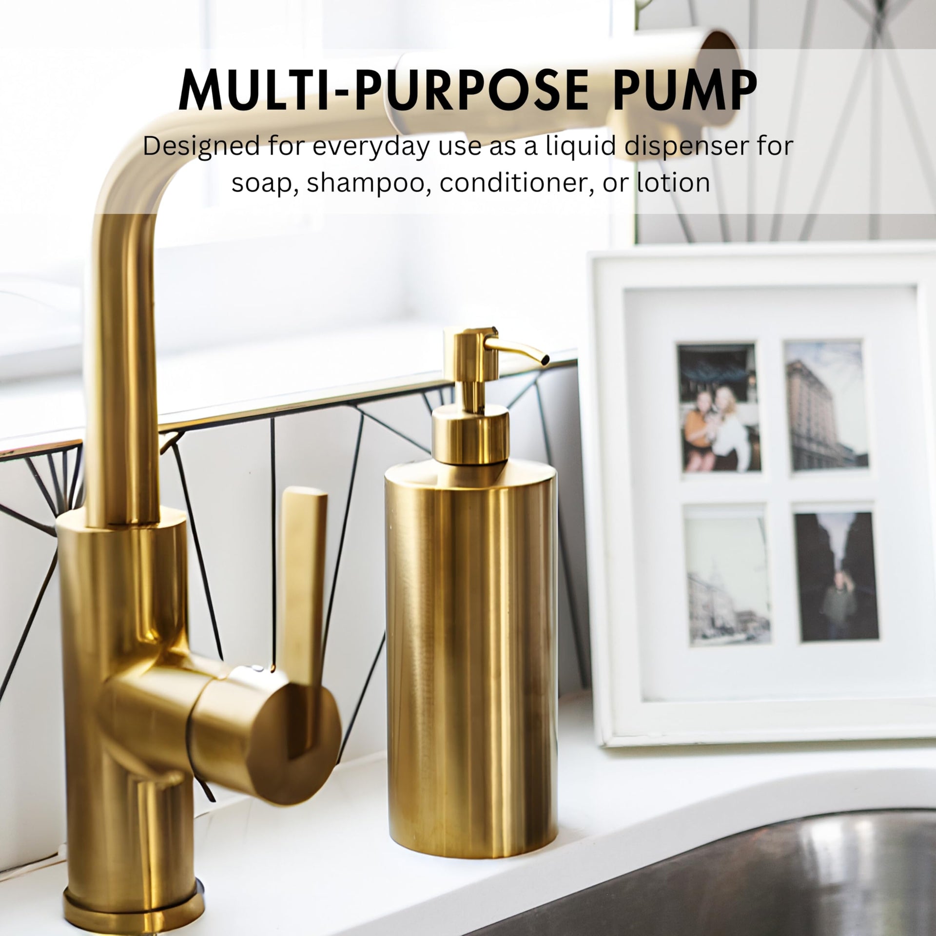 Brass Round Stainless Steel Soap Dispenser