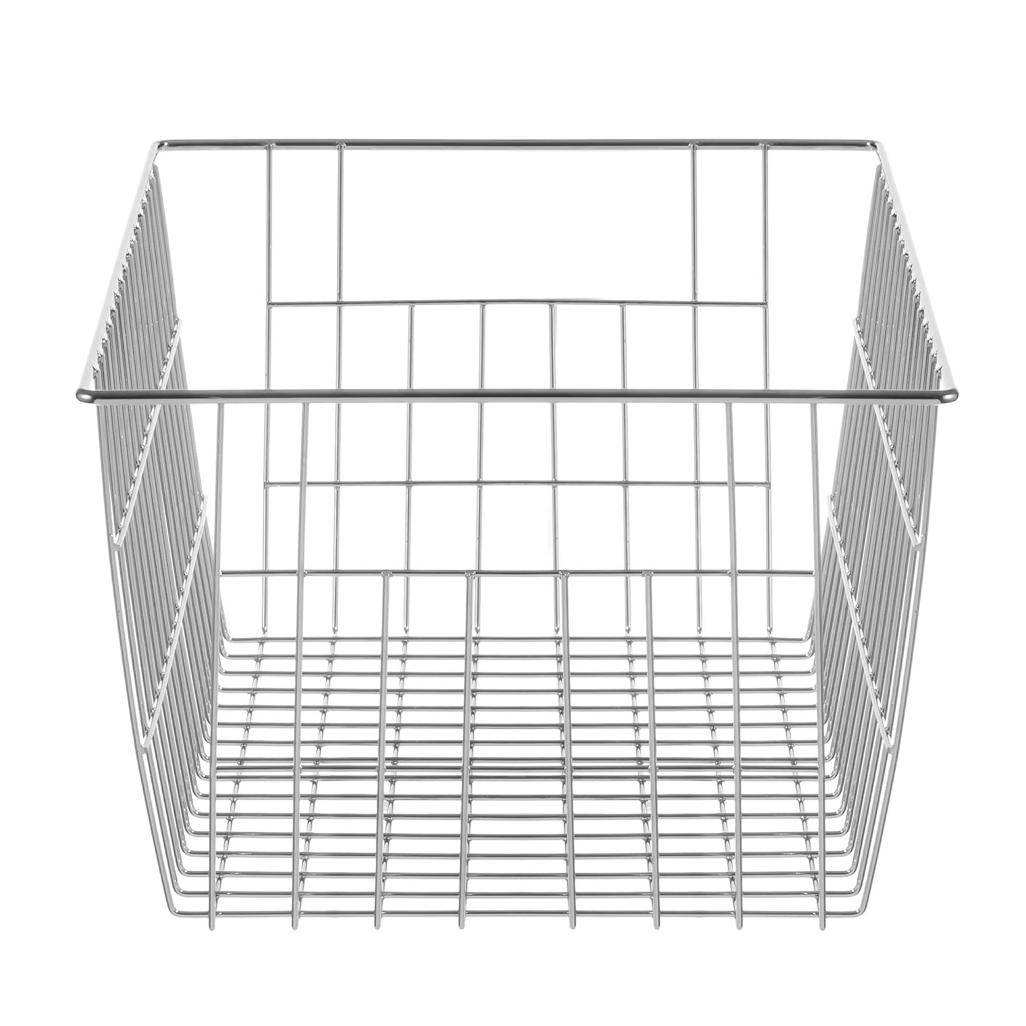 Farmhouse Wire Organizer Storage Bin Basket with Handles (6 Count)