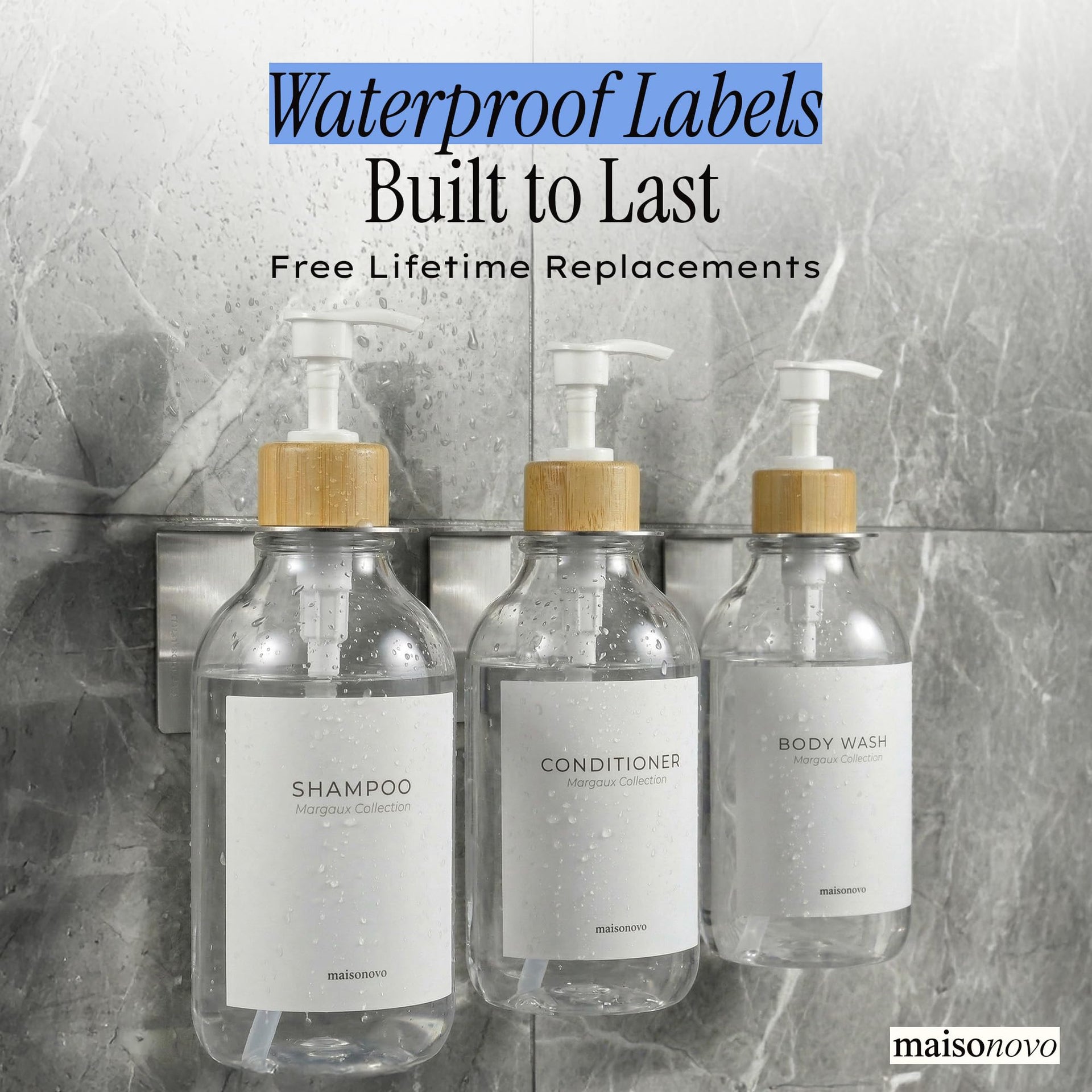 Shampoo and Conditioner Dispenser (3 Count)