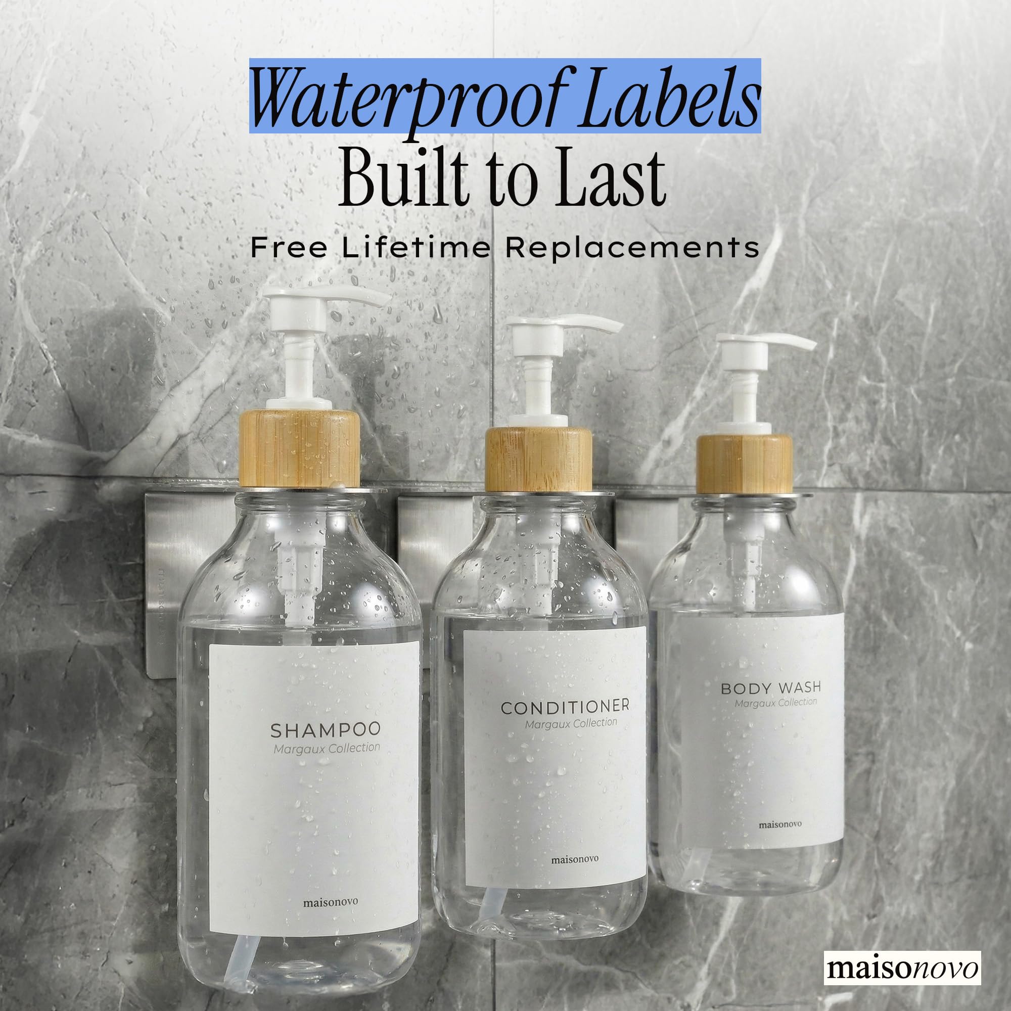 Shampoo and Conditioner Dispenser (3 Count)