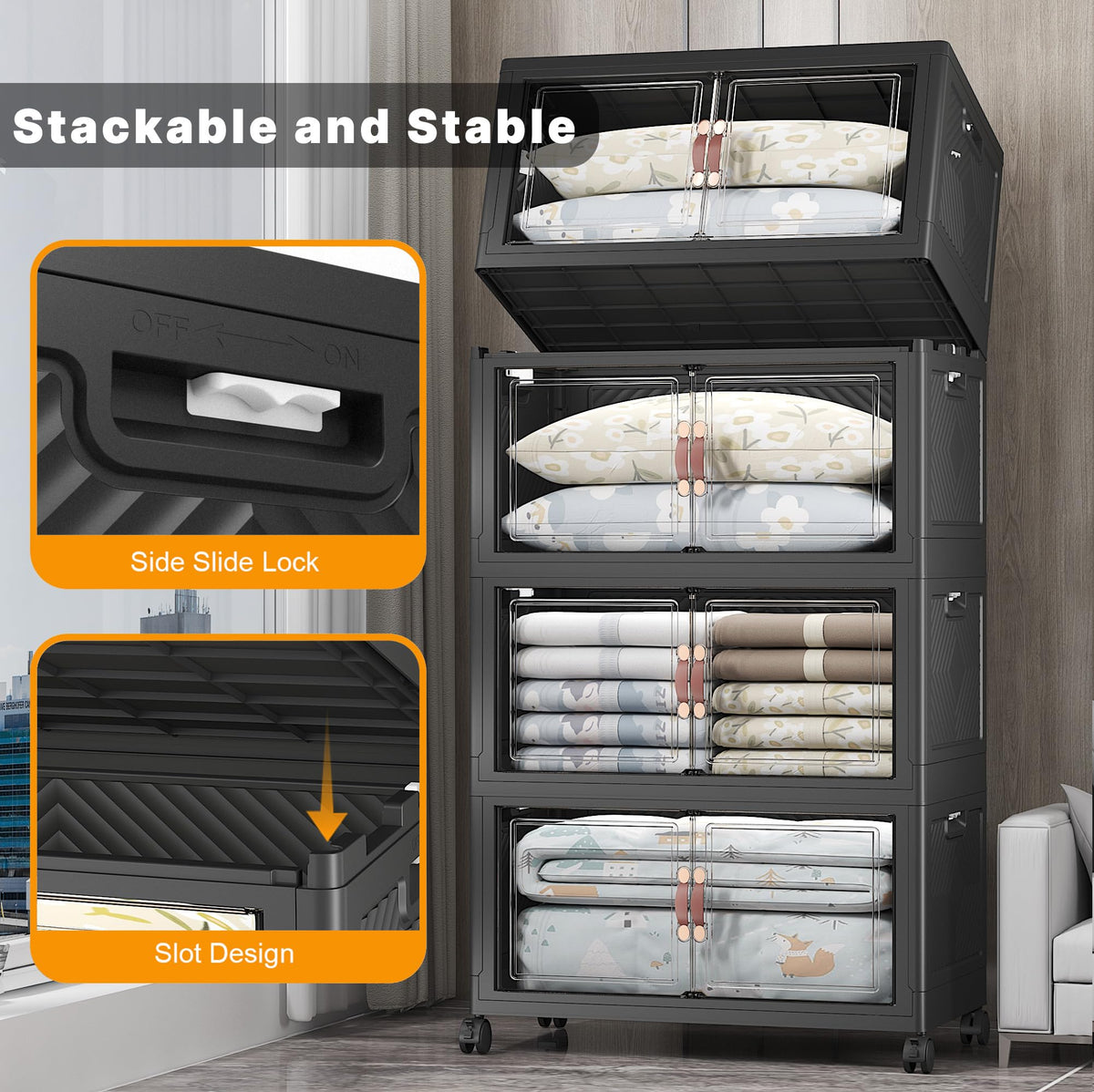 Stackable Storage Bins (8 Count)
