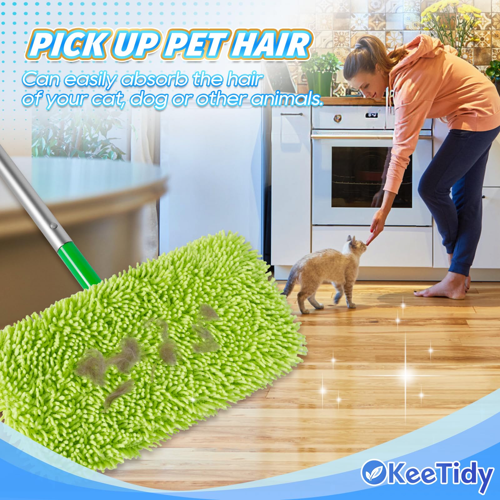 Reusable Microfiber Mop Pads Compatible with Swiffer Sweeper Mop (3 Count)