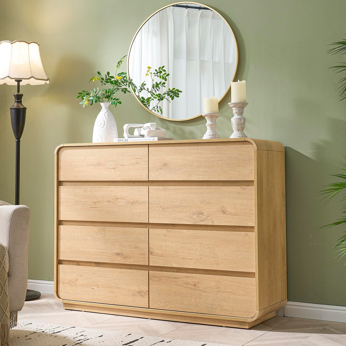 Natural Dresser with 8 Drawers