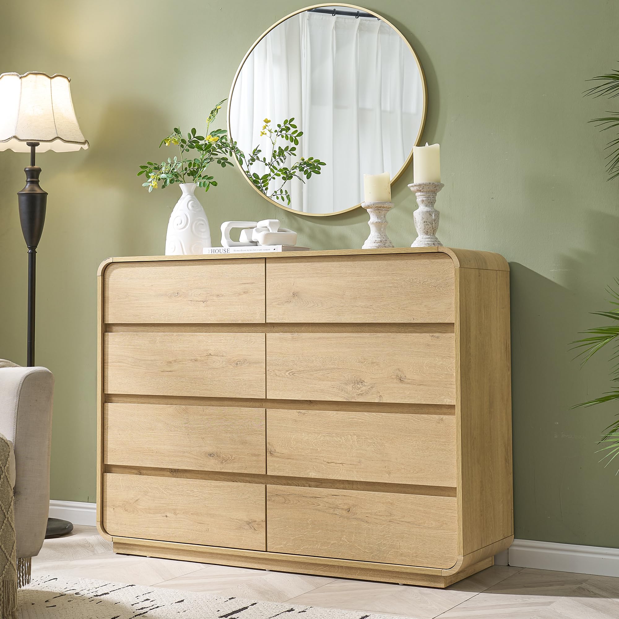Natural Dresser with 8 Drawers