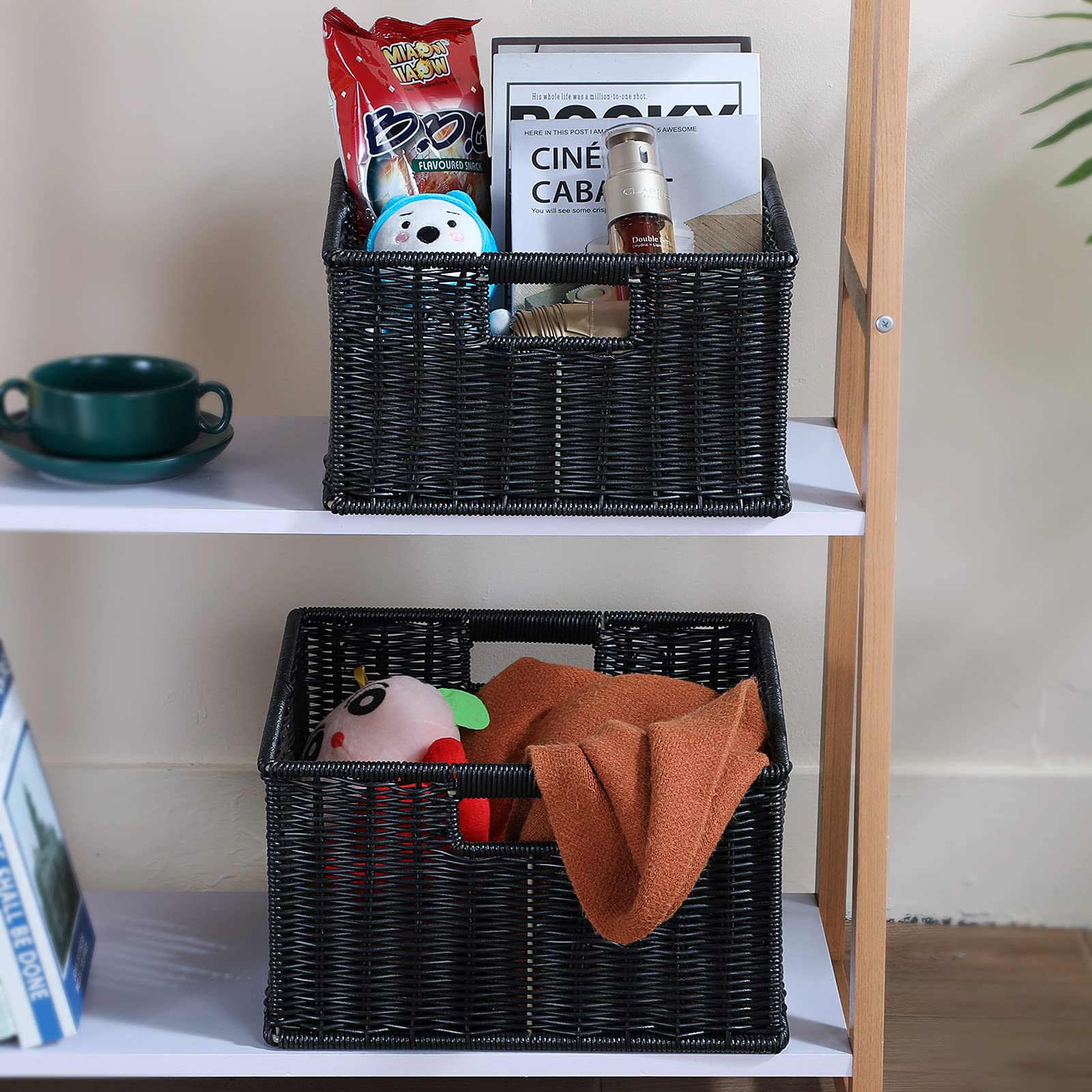 Wicker Storage Baskets for Organizing (2 Count)