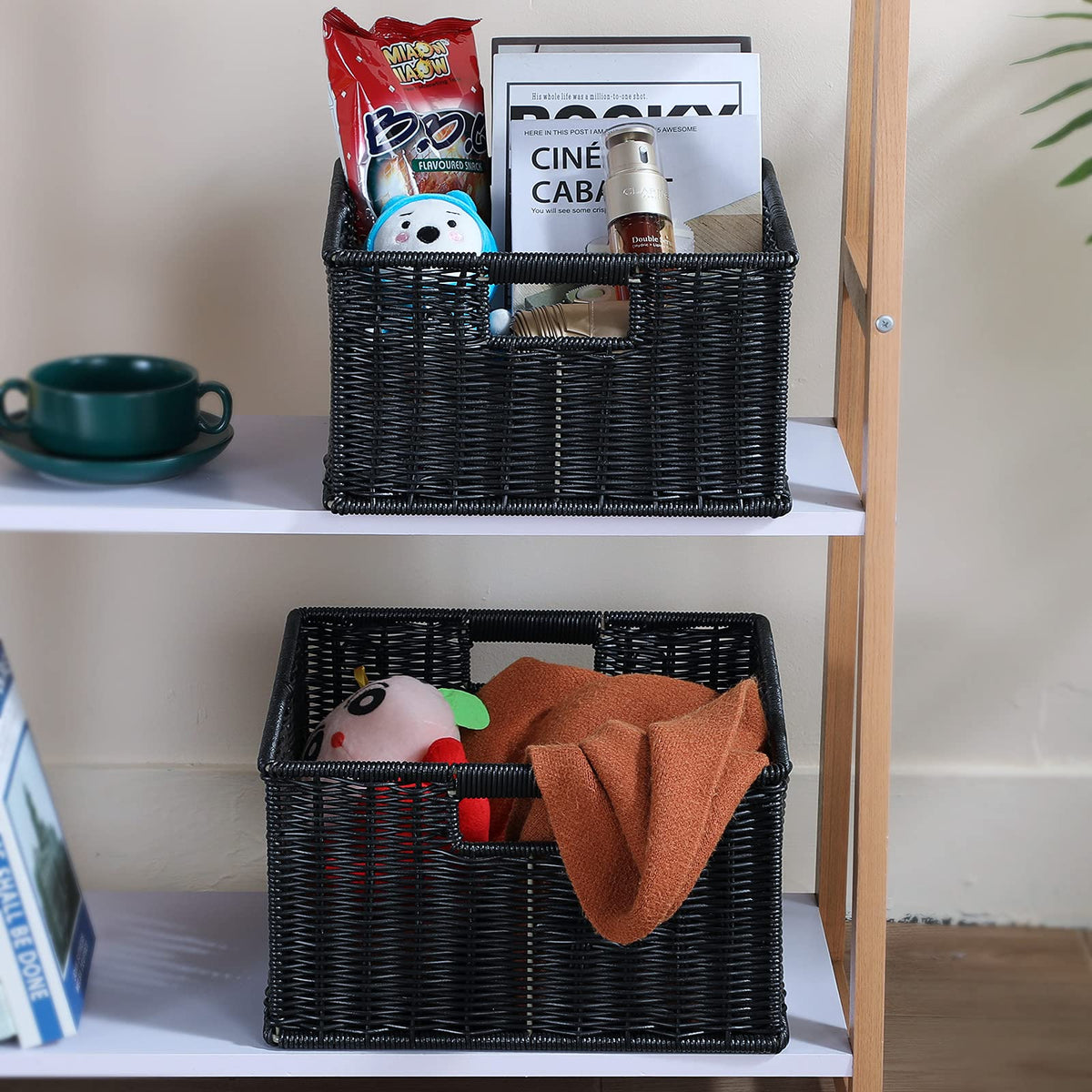 Wicker Storage Baskets for Organizing (2 Count)
