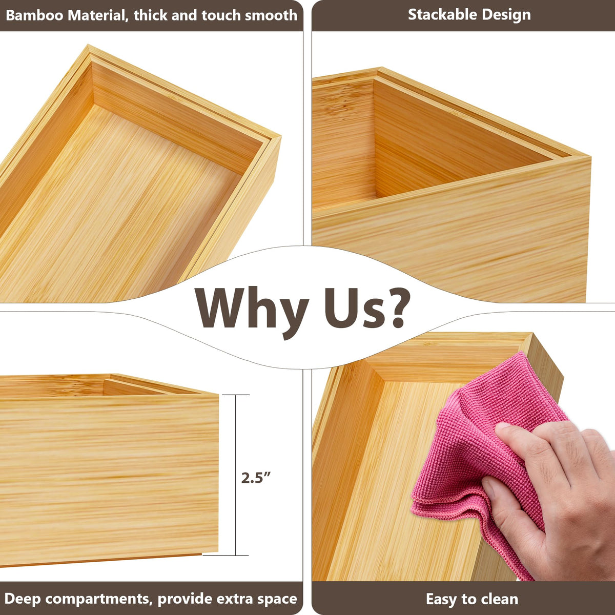 Kitchen Drawer Organizer Tray (2 Count)