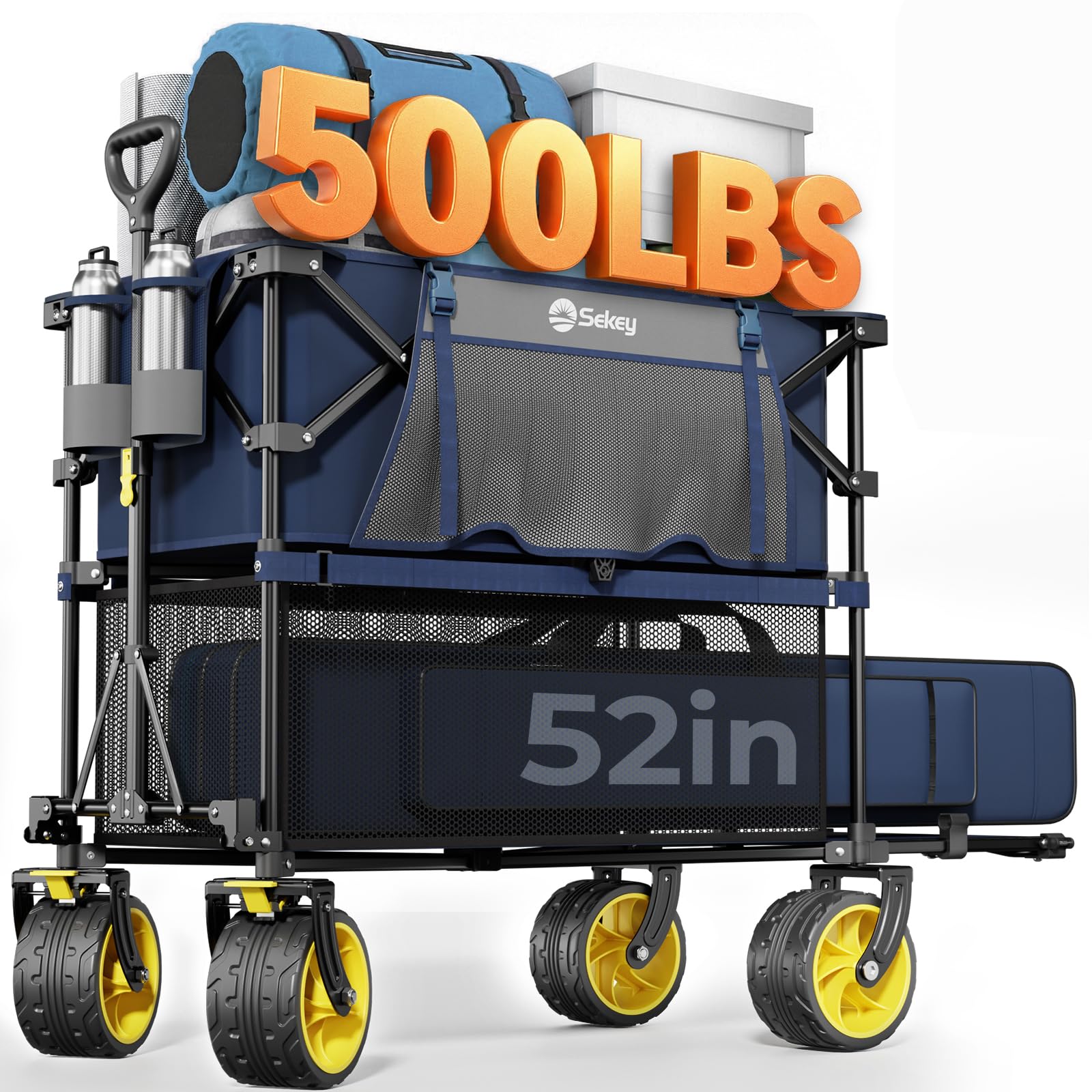500LBS Heavy Duty Double Decker Wagon with Extender